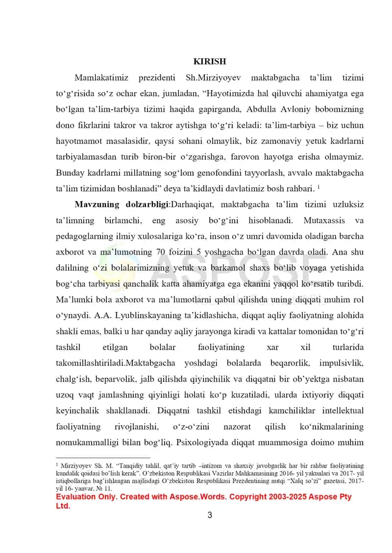 MAKTABGACHA YOSH DAVRI BOLALARIDA DIQQAT BARQARORLIGINI TA'MINLASHNING PSIXOKORREKSION ISHLARI 2