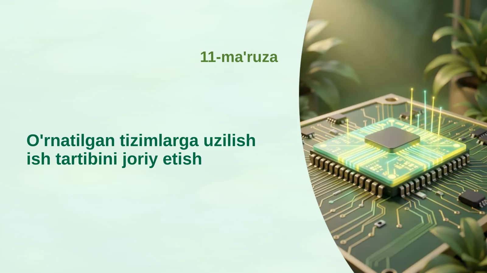 O'rnatilgan tizimlarga uzilish ish tartibini joriy etish 2