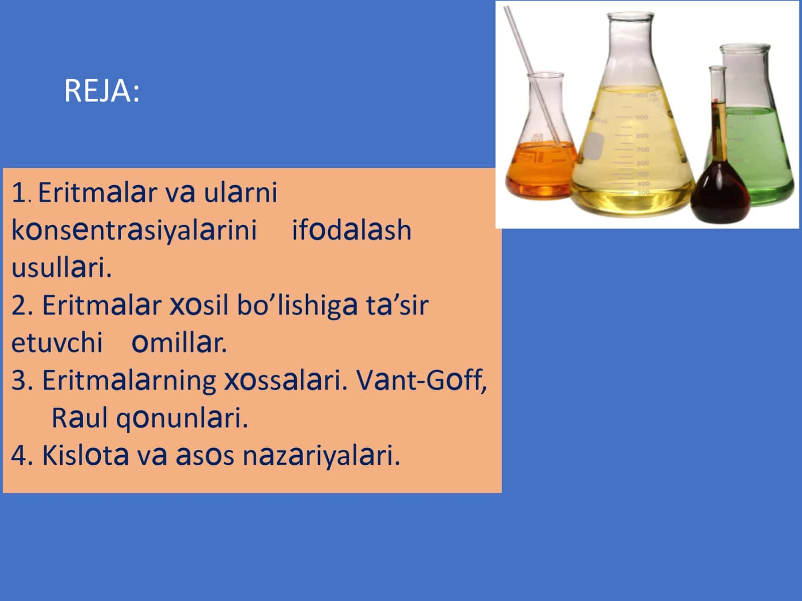 Eritmalar. Eritmalarning konsentratsiyalarini ifodalash usullari 2