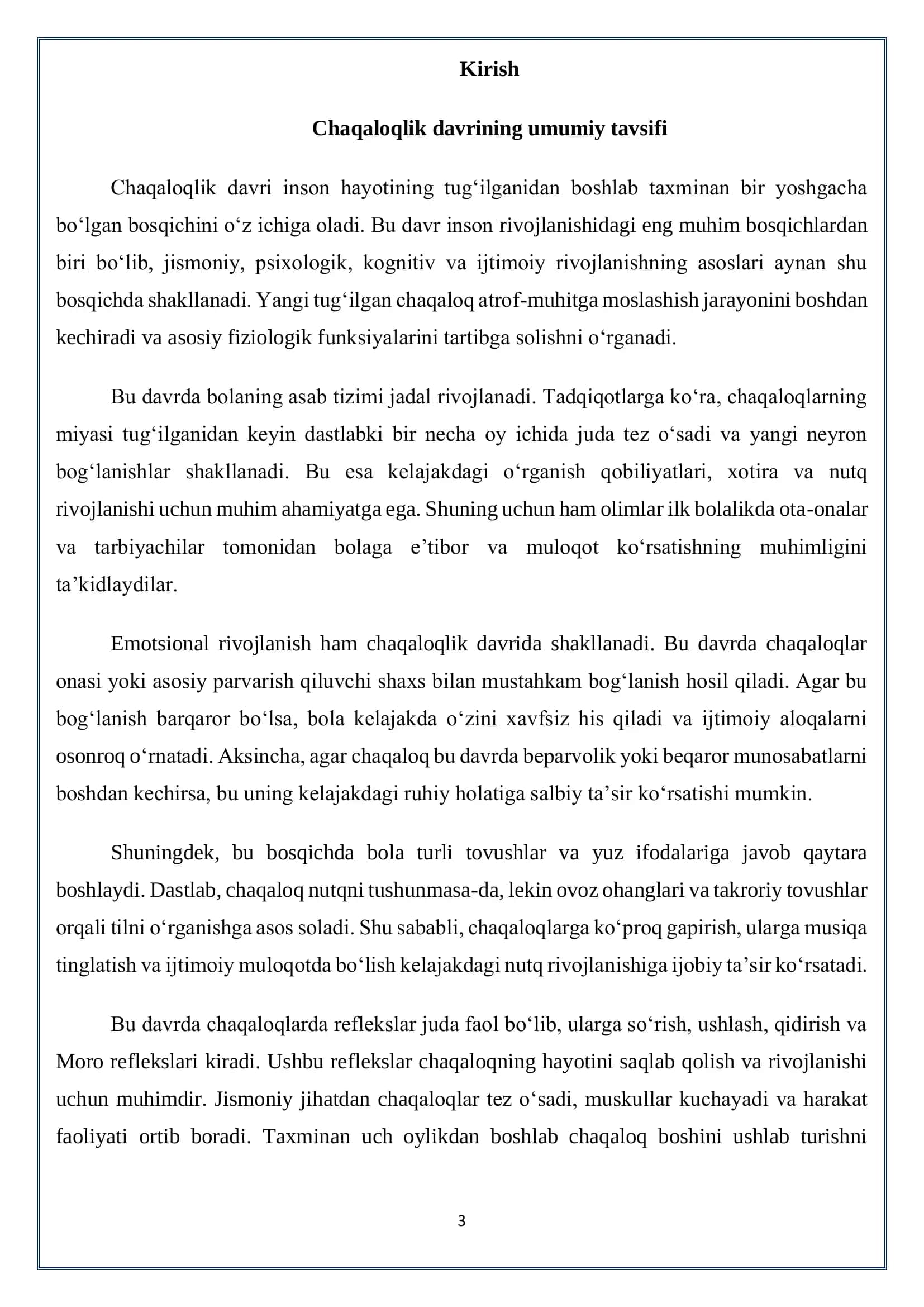 Chaqaloqlik davri 2