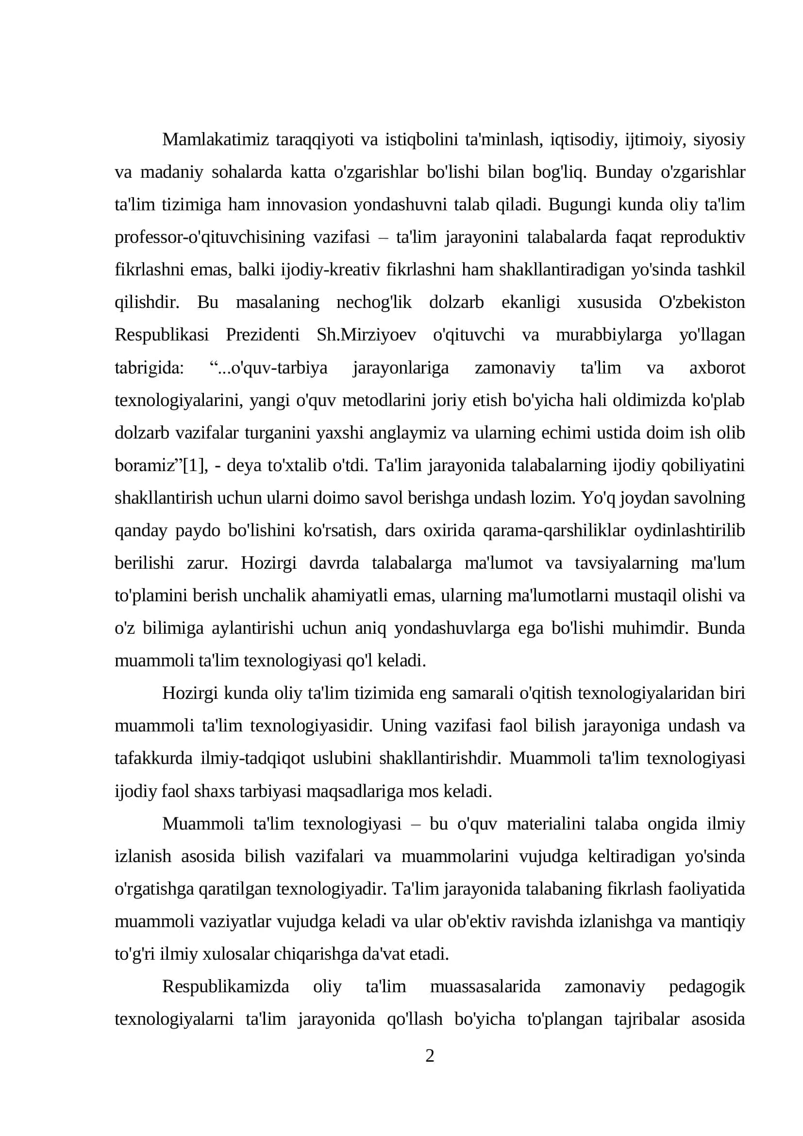 Qishloq xo'jaligi korxonalarining iqtisodiy samaradorligi mаvzusini muammoli ta'lim texnologiyasi asosida о’qitish metоdikаsi 2