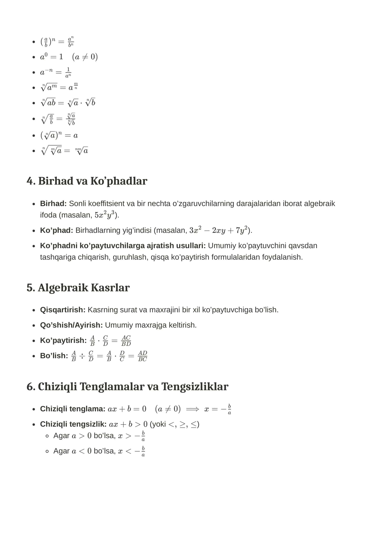 Algebra Formulalari Ensiklopediyasi 2