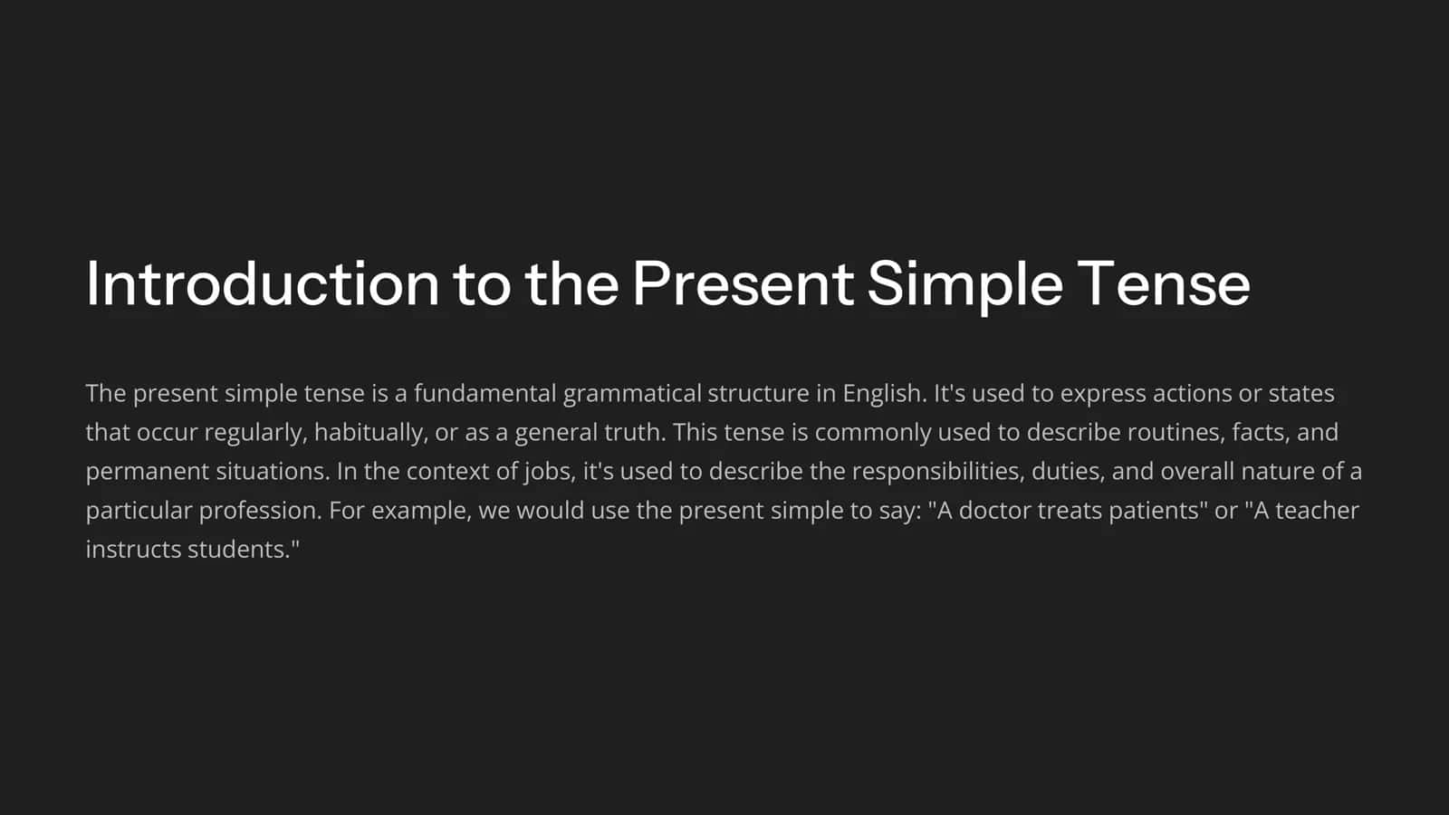 Present Simple: Jobs 2