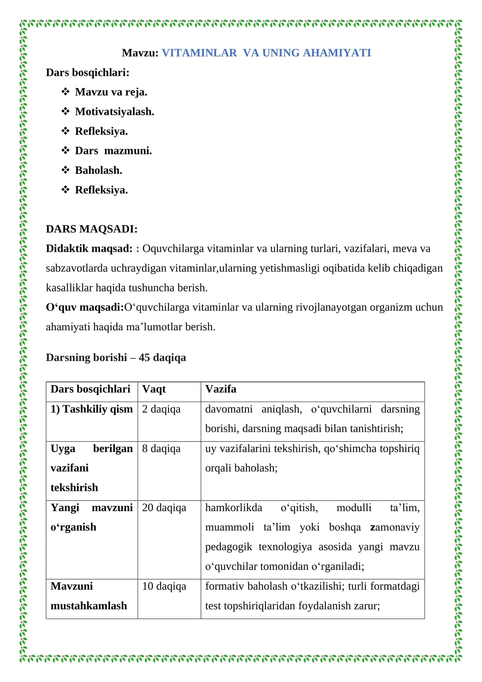VITAMINLAR VA UNING AHAMIYATI 2