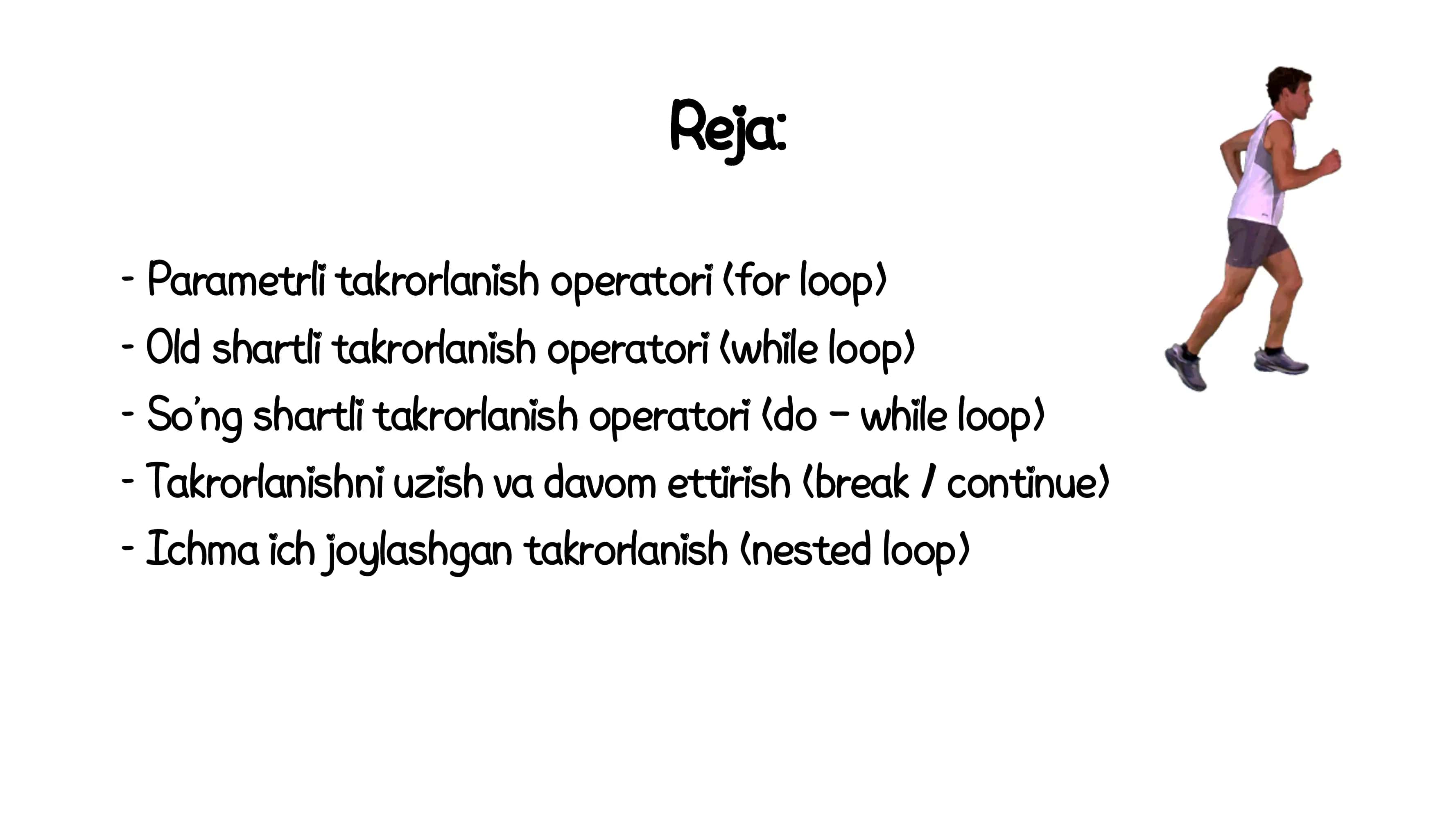 Takrorlanish Operatorlari 2