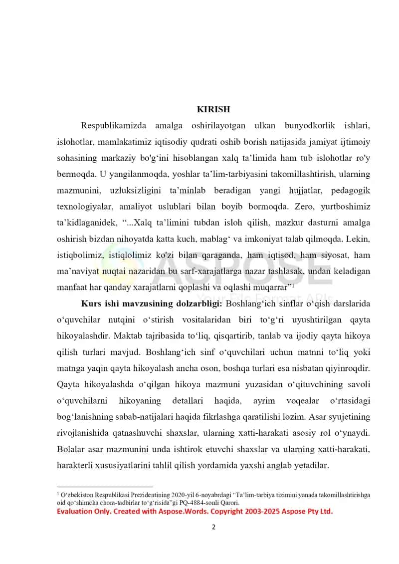 O’qish darslarida rolli o’yinlarni o’tkazish, qo’g’irchoq teatrini tashkil etish orqali ertaklarini o’rganish metodikasi 2