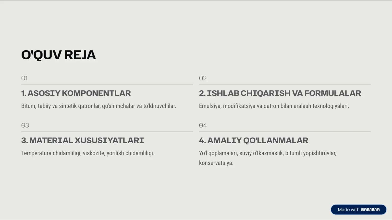 BITUM VA QATRONLAR 2