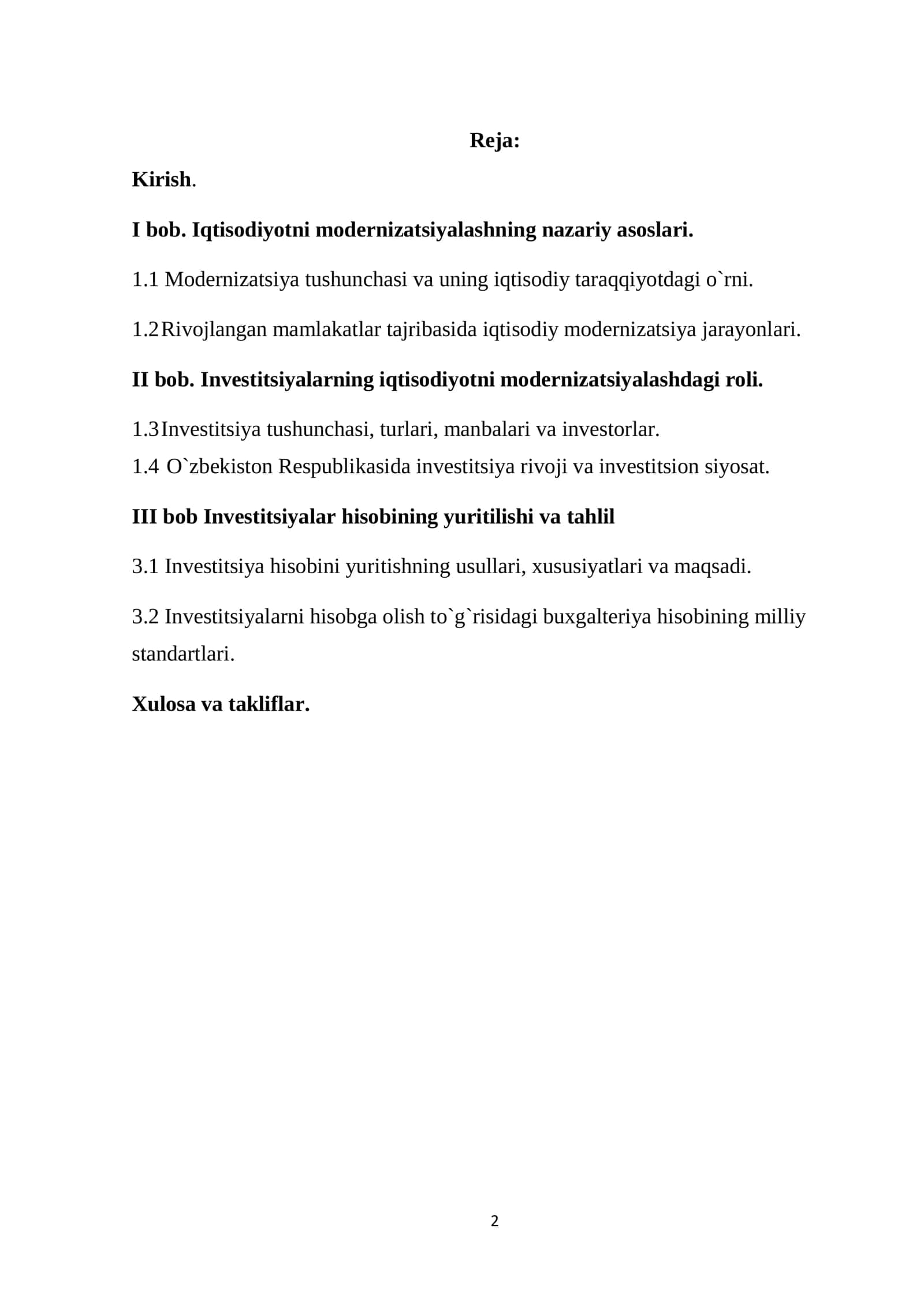 Iqtisodiyotni modernizatsiyalashning nazariy asoslari 2