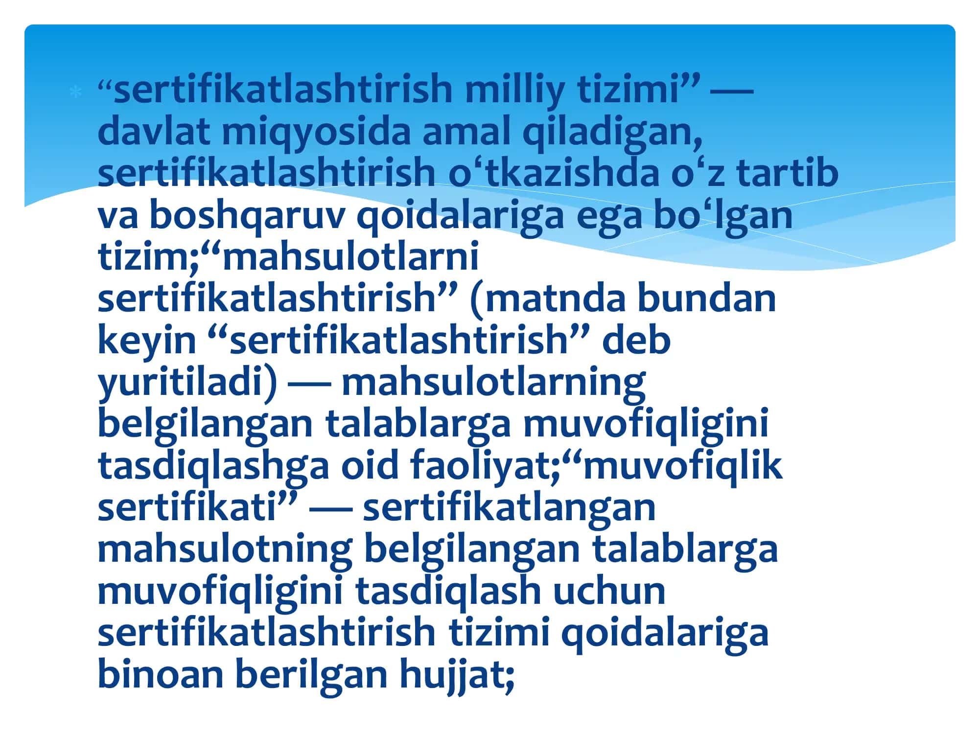 Sertifikatlashtirishning qonuniy asoslari 2