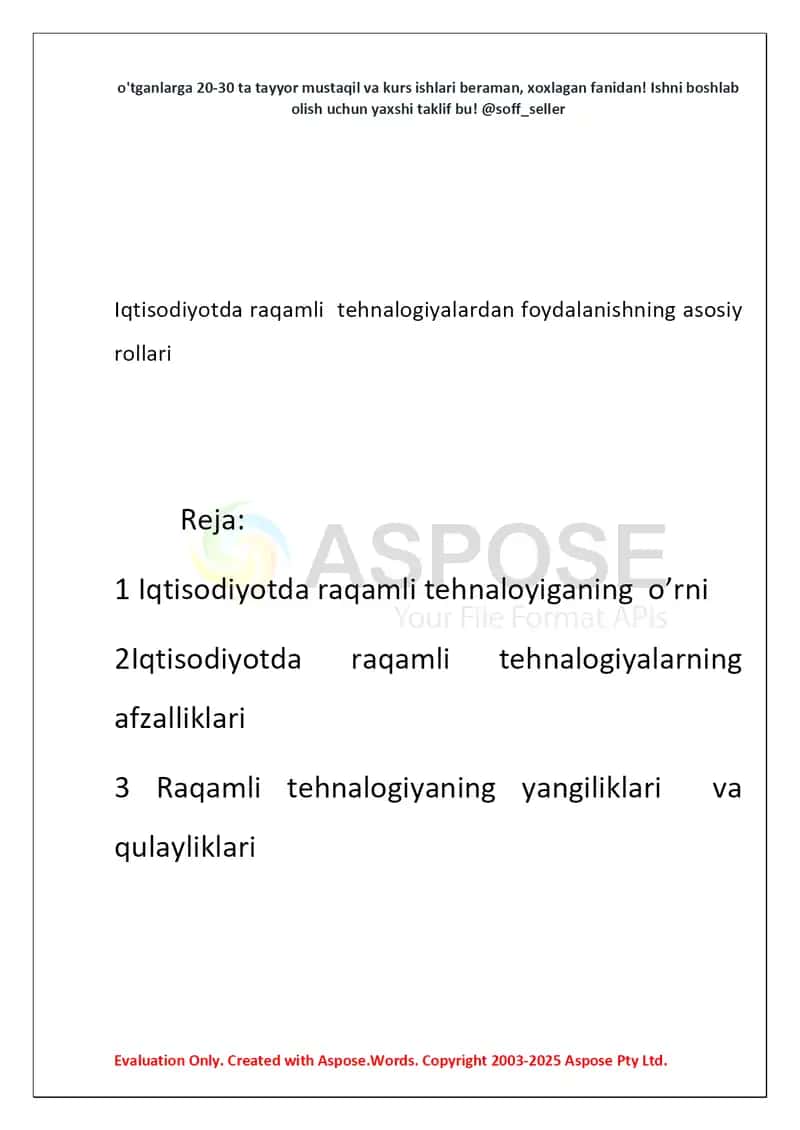 Iqtisodiyotda raqamli texnologiyalardan foydalanishning asosiy rollari 2