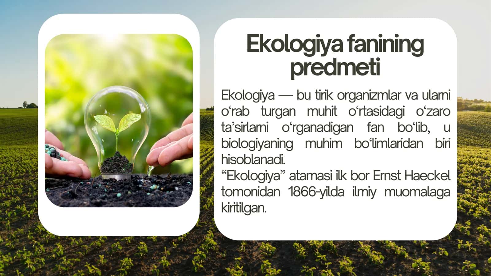 Ekologiya fanining predmeti vazifalari va rivojlanish bosqichlari 2