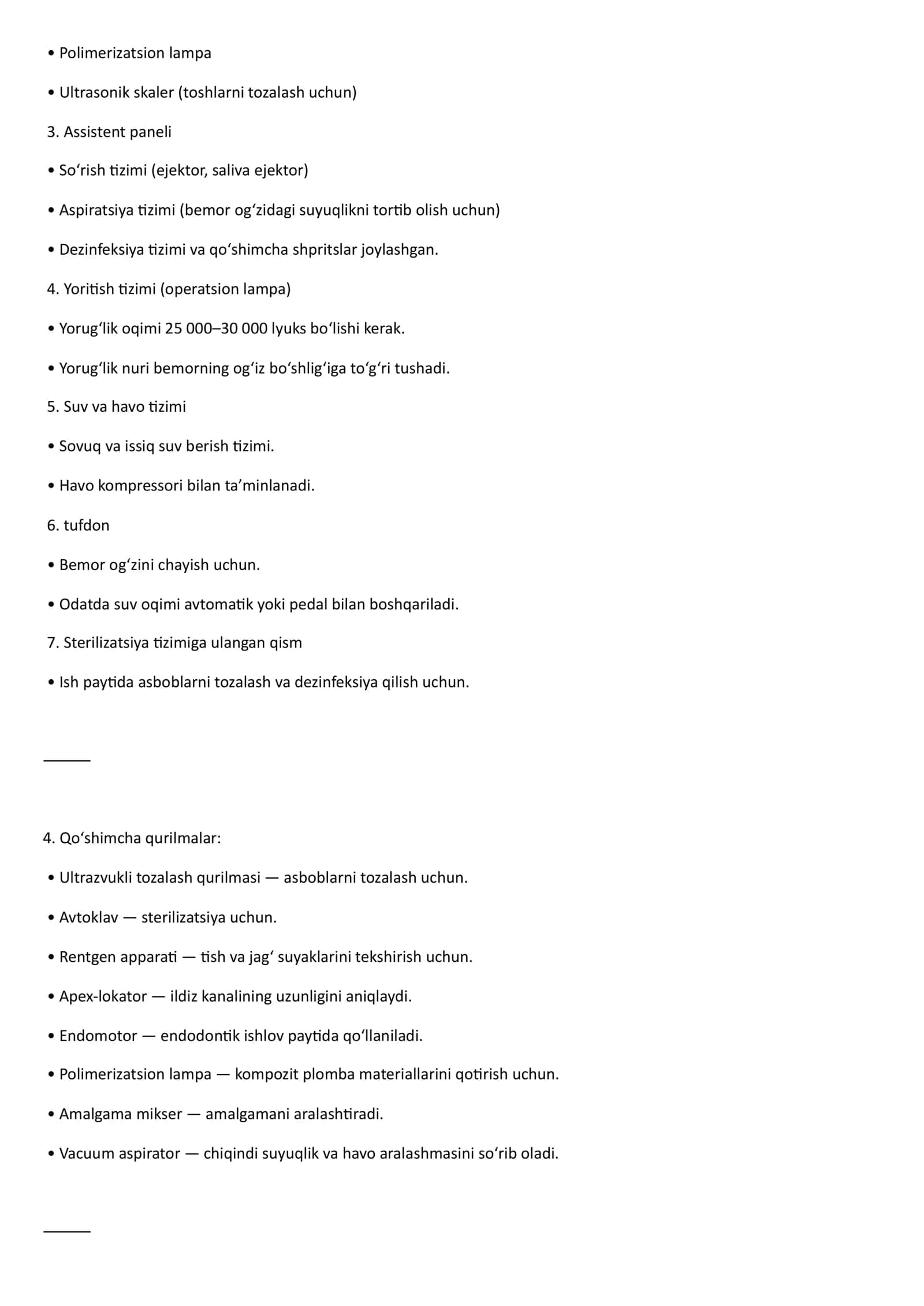 Stomatologik qurilmalar 2