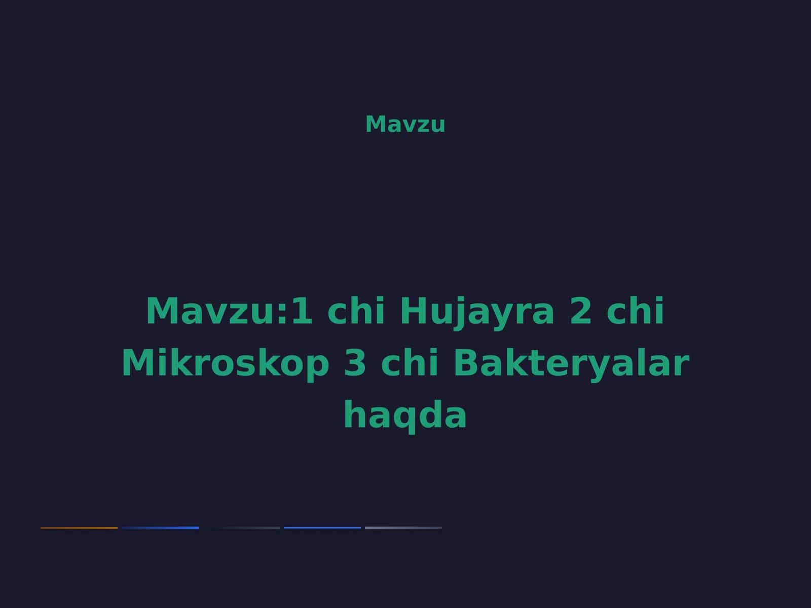 Tibbiy Biologiya:Umumiy genetika fanidan ishlagan slayd 2