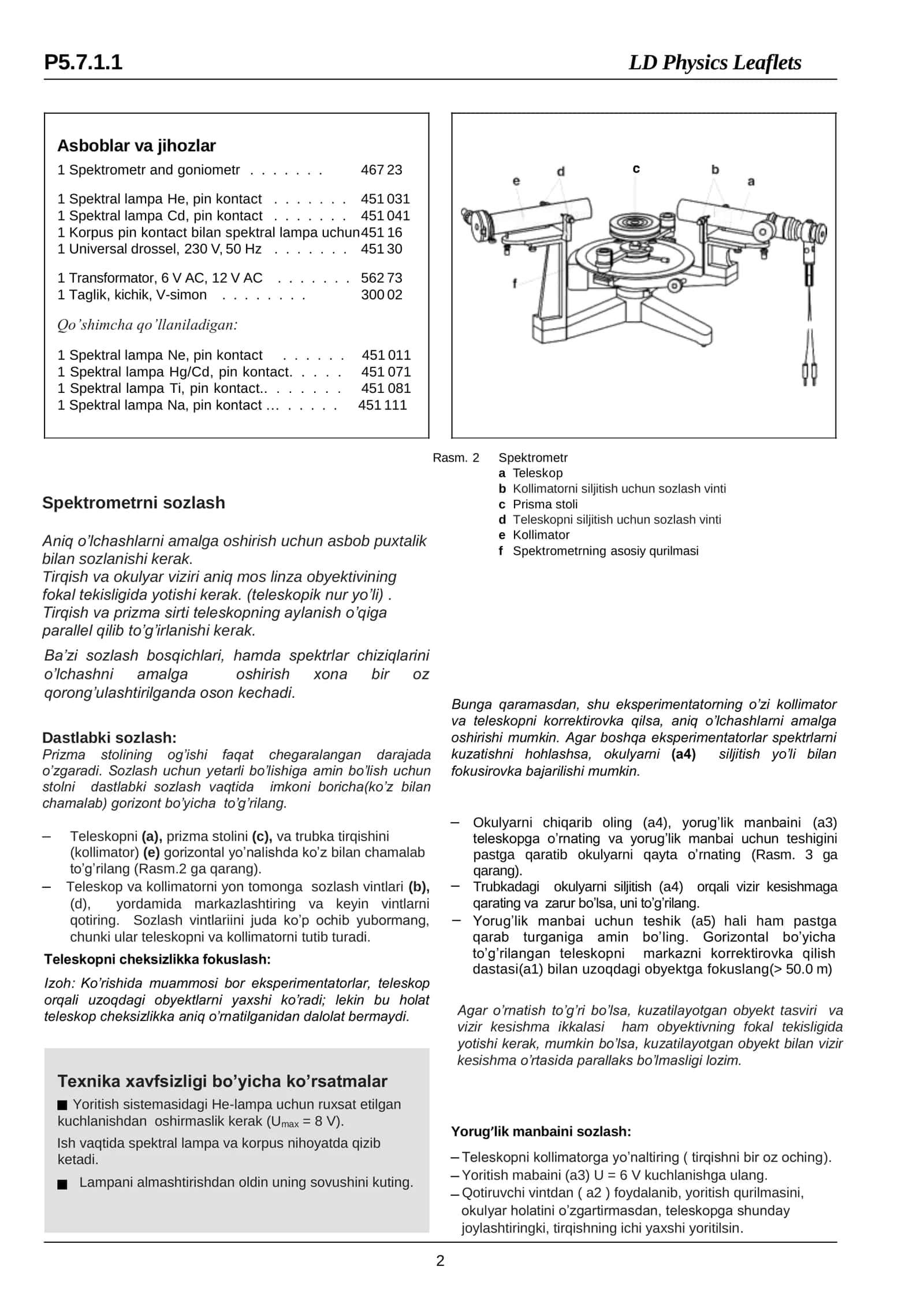 Optika Bilan O'lchash 2
