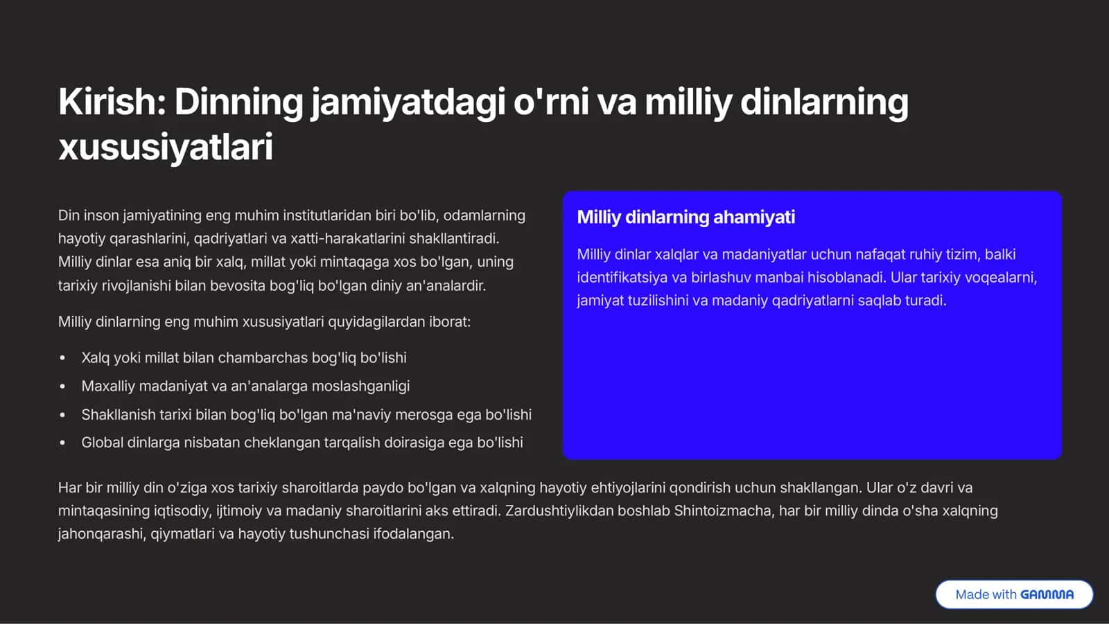 Milliy Dinlar: Tarix va Madaniyatga Ta'siri 2
