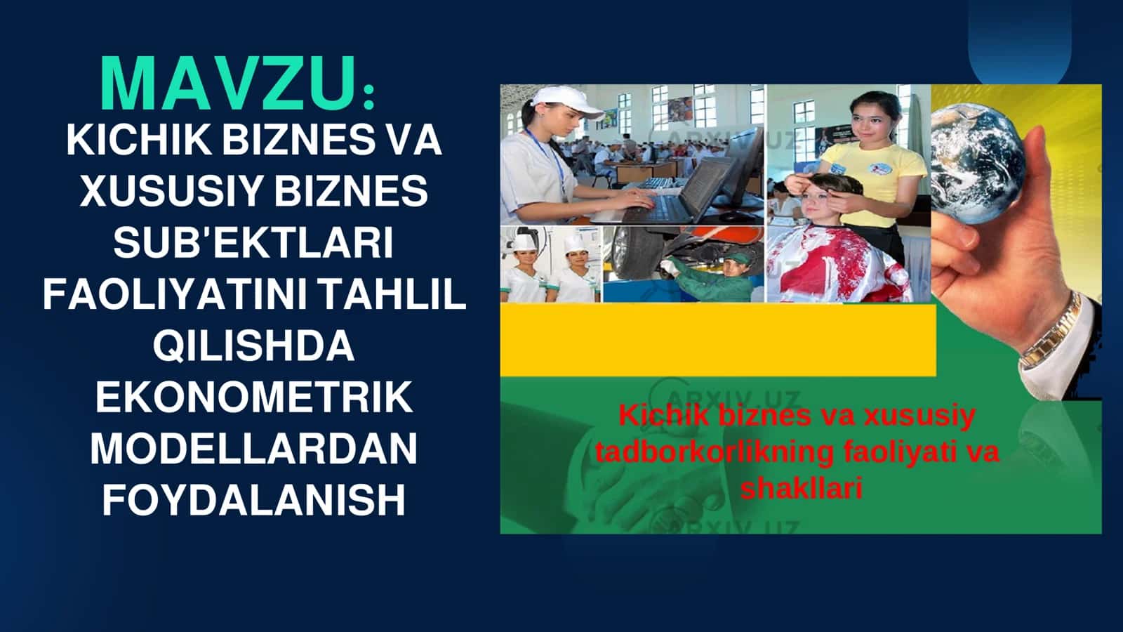 Kichik biznes va xususiy biznes subyektlari faoliyatini tahlil qilishda ekonometrik modellardan foydalanish 2