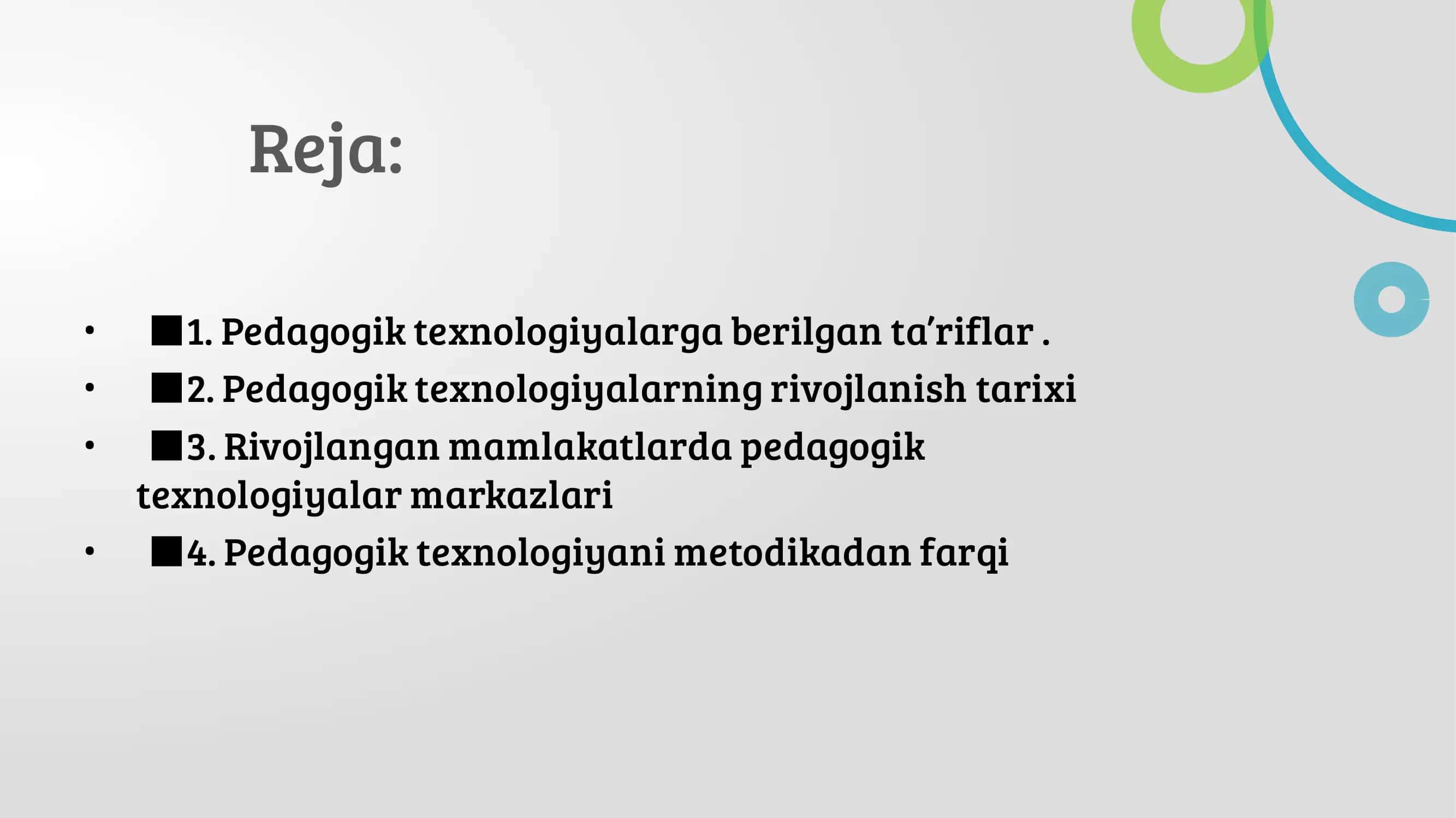 Pedagogik texnologiyaning rivojlanish tarixi 2