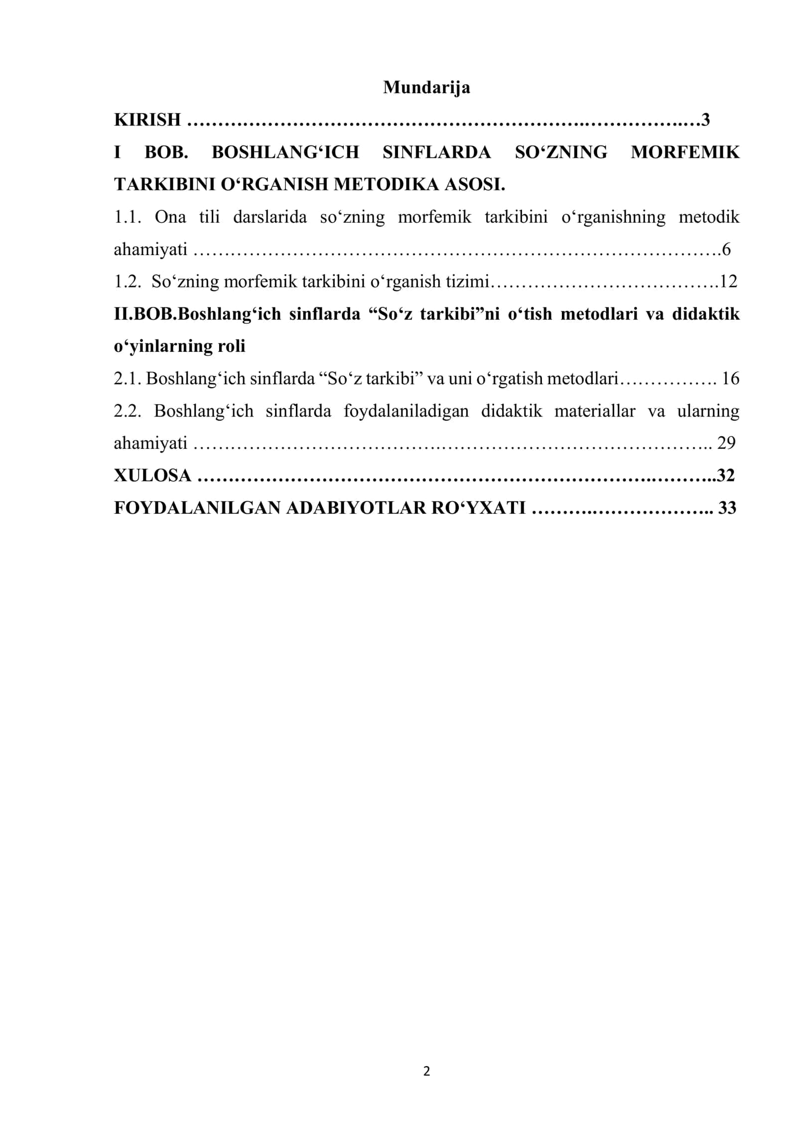 Boshlang‘ich sinflarda so‘zning morfemik tarkibini o‘rgatish metodikasi 2