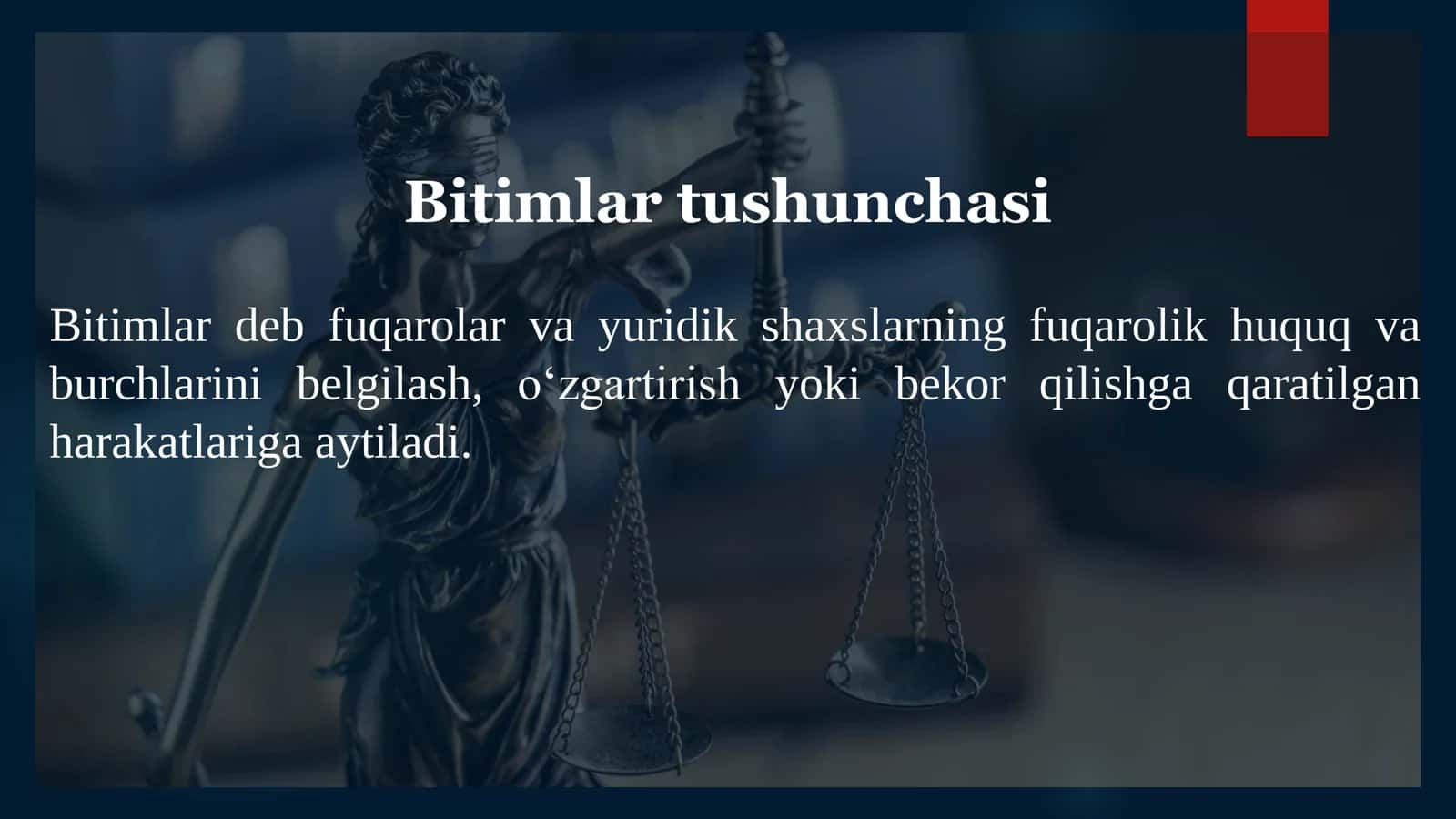 Bitimlar tushunchasi, turlari va ularni davlat ro'yhatidan o'tkazish 2