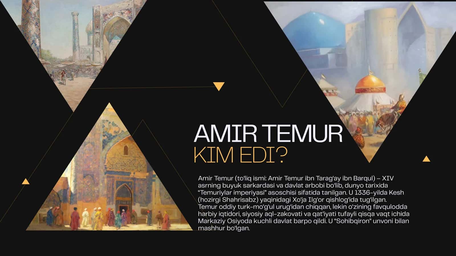 Amir Temur haqida referat hamda prezentatsiya 2