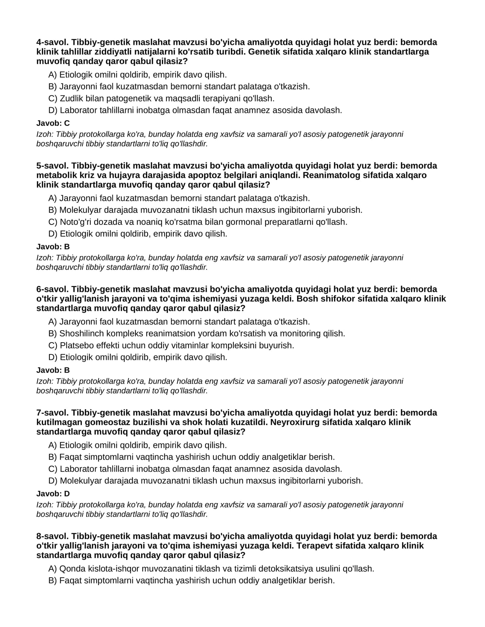 TIBBIY-GENETIK MASLAHAT - 3-QISM 2