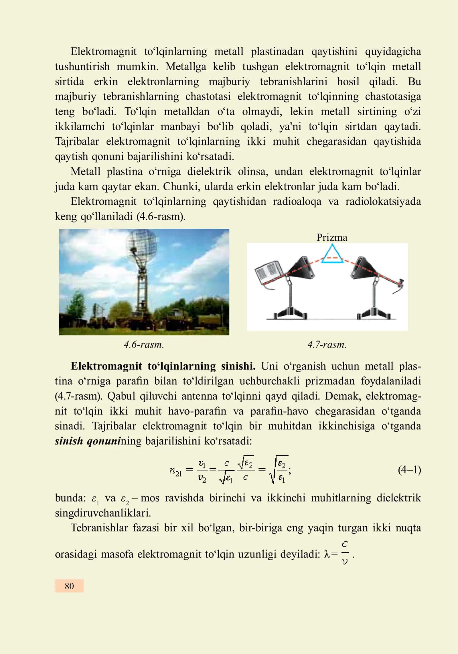 Elektromagnit to‘lqinlarning umumiy xossalari 2
