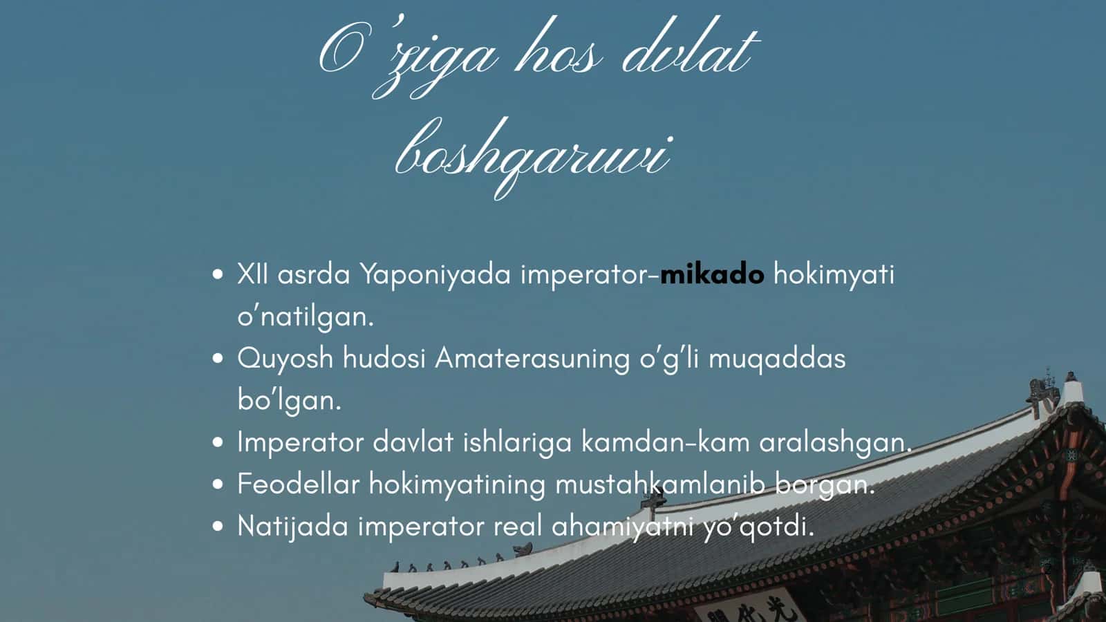 O’RTA ASRLARDA YAPONIYA VA KOREYA 2