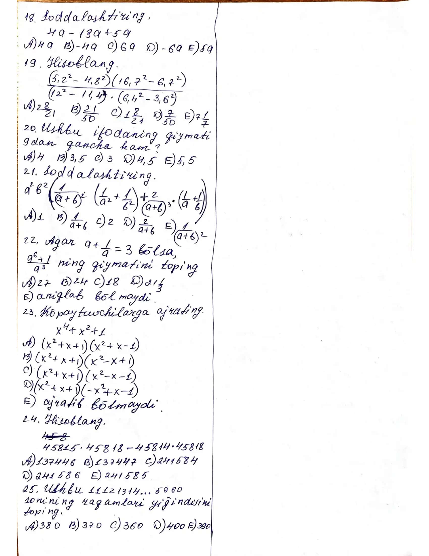 matematika test 2