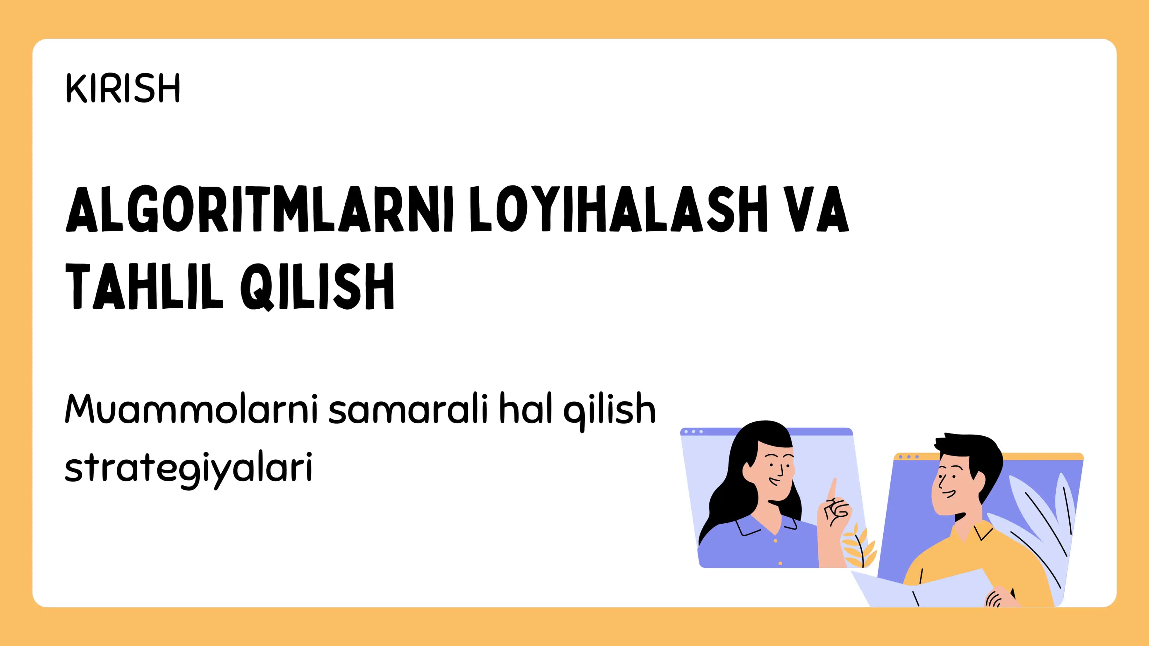 Algoritmlarni loyihalash 2