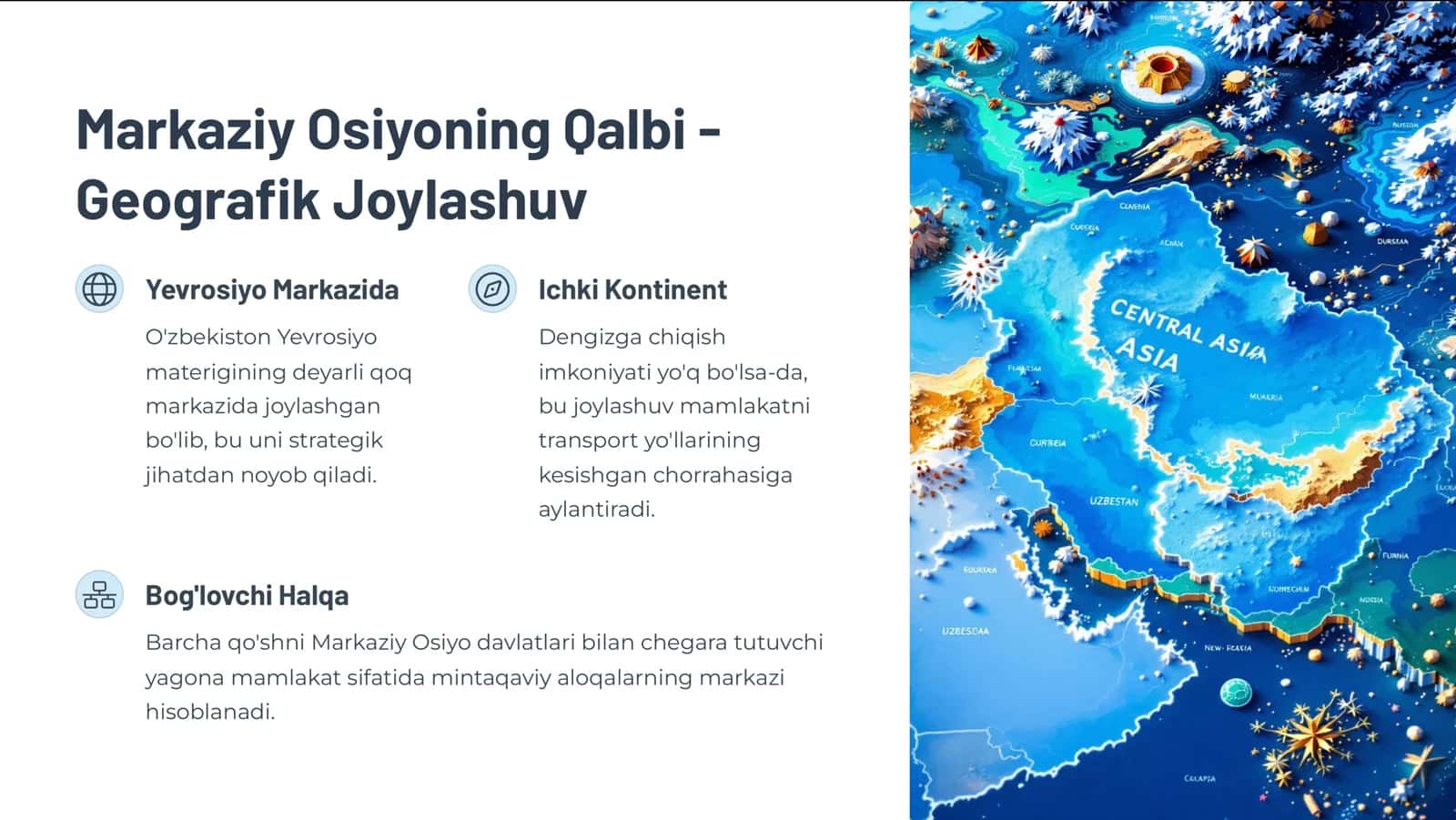 O'zbekistonning Jahon Iqtisodiy Geografiyasidagi O'rni 2