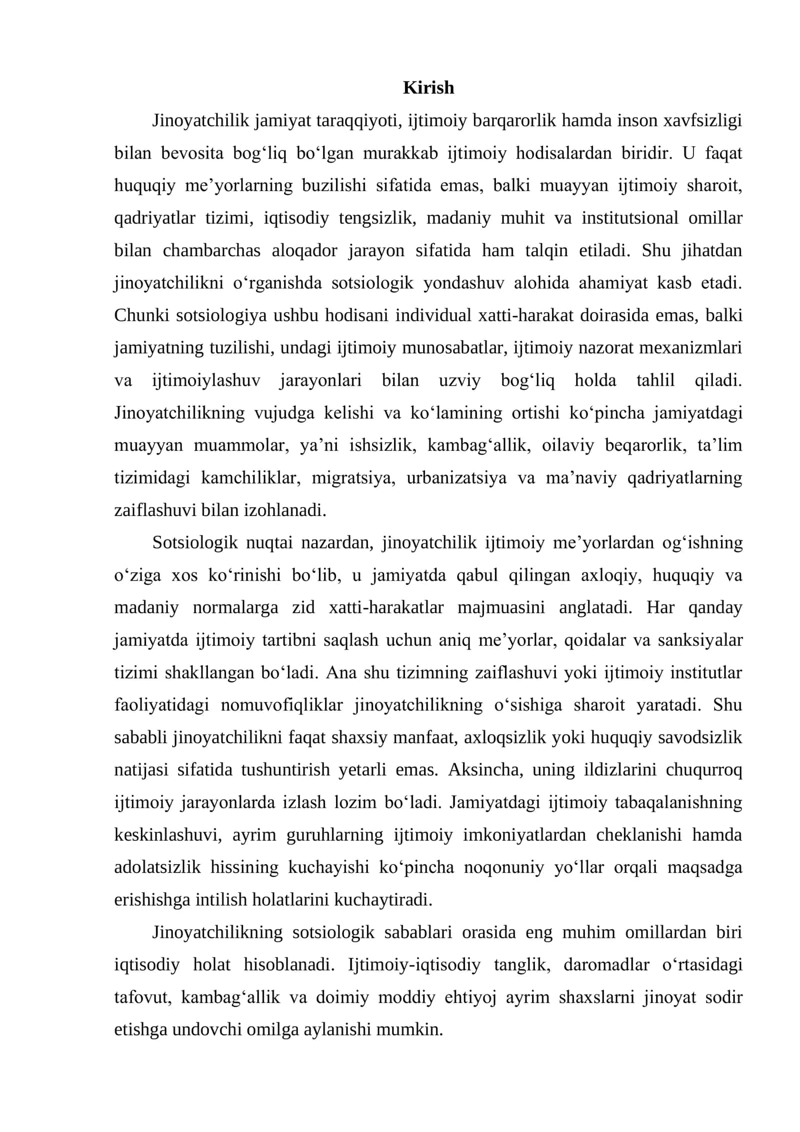 JINOYATCHILIK VA UNING SOTSIOLOGIK SABABLARI 2