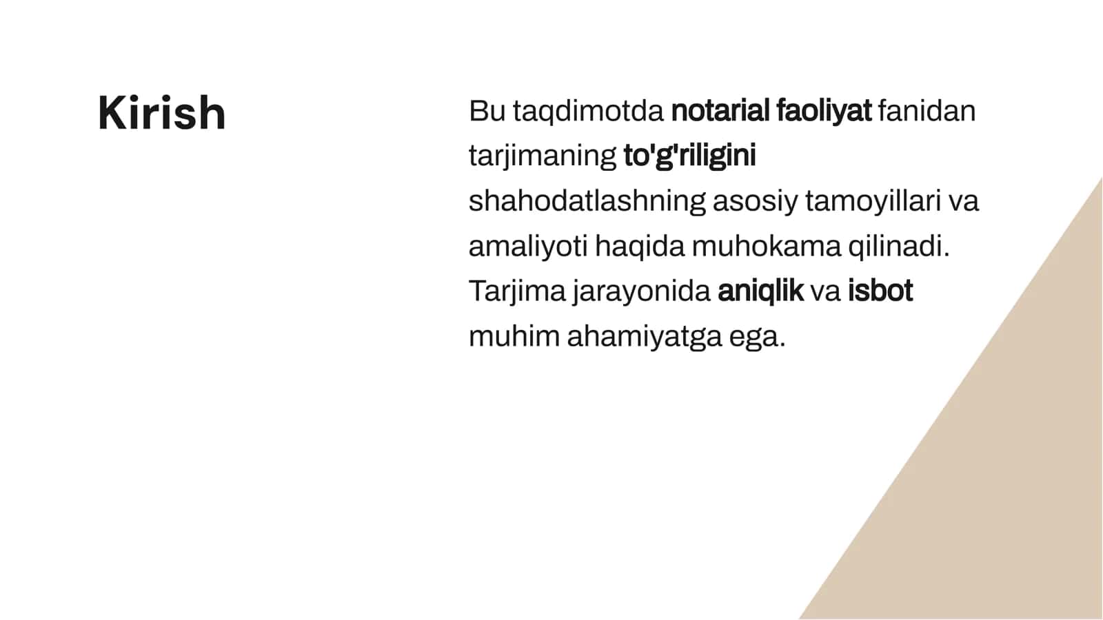 Tarjimaning To'g'riligini Shahodatlash 2