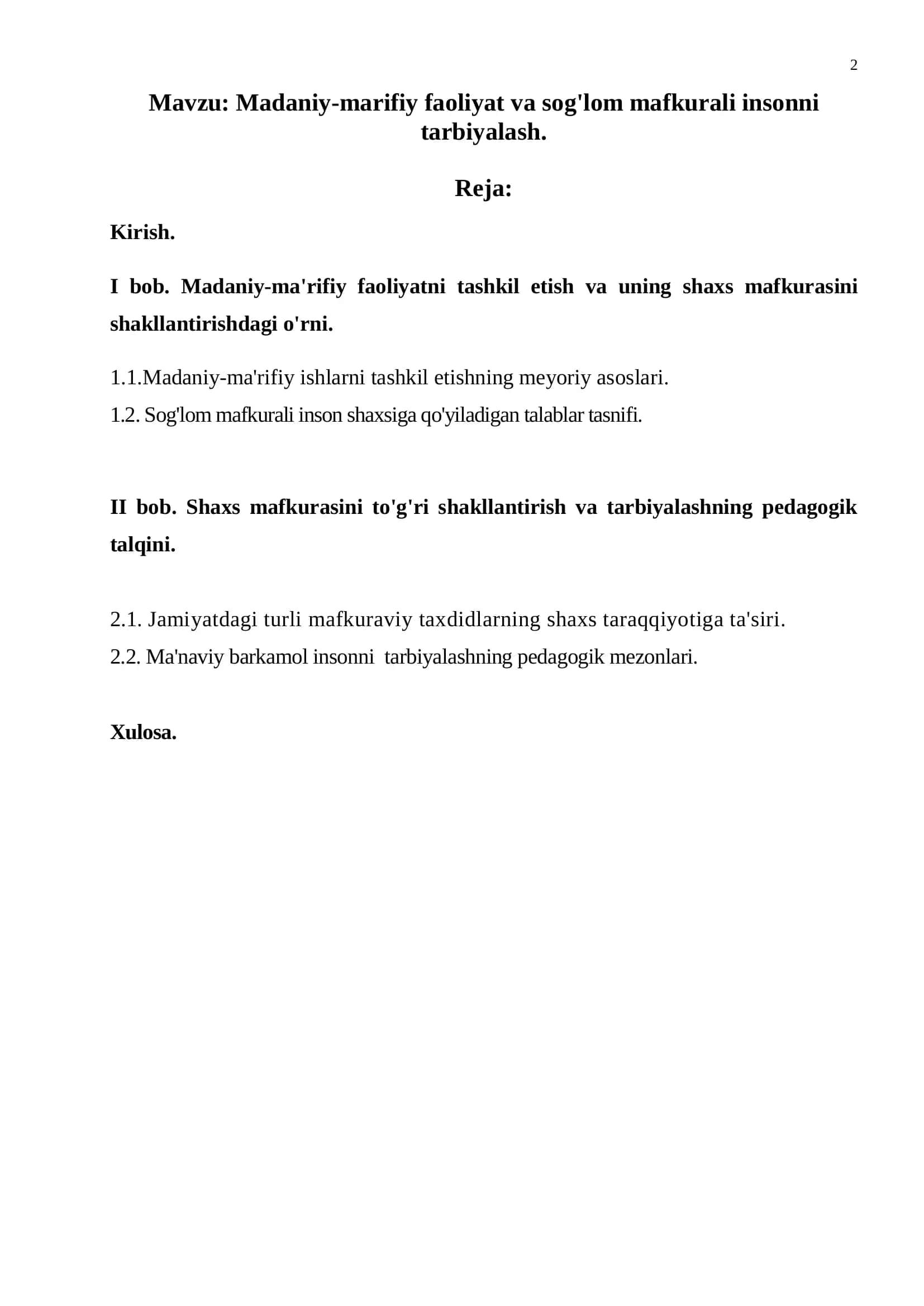 Madaniy-marifiy faoliyat va sog'lom mafkurali insonni tarbiyalash 2