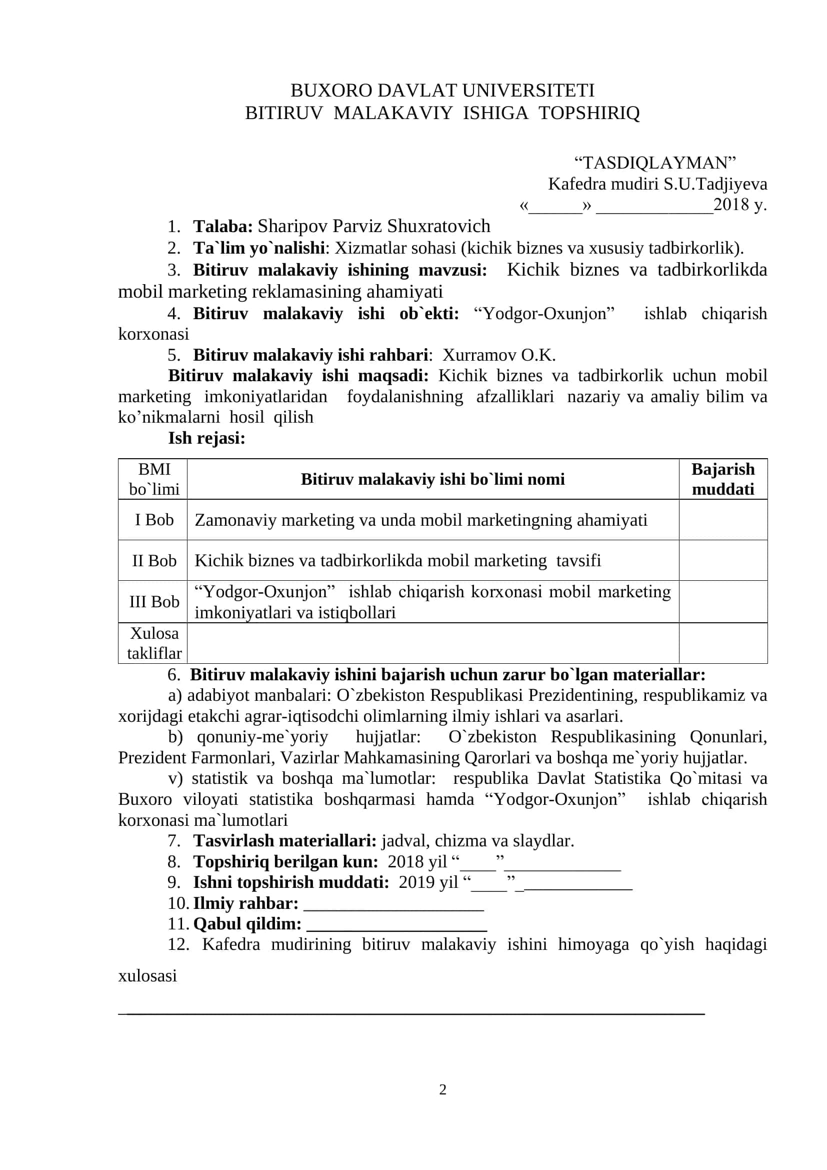 Kichik biznes va tadbirkorlikda mobil marketing reklamasi 2