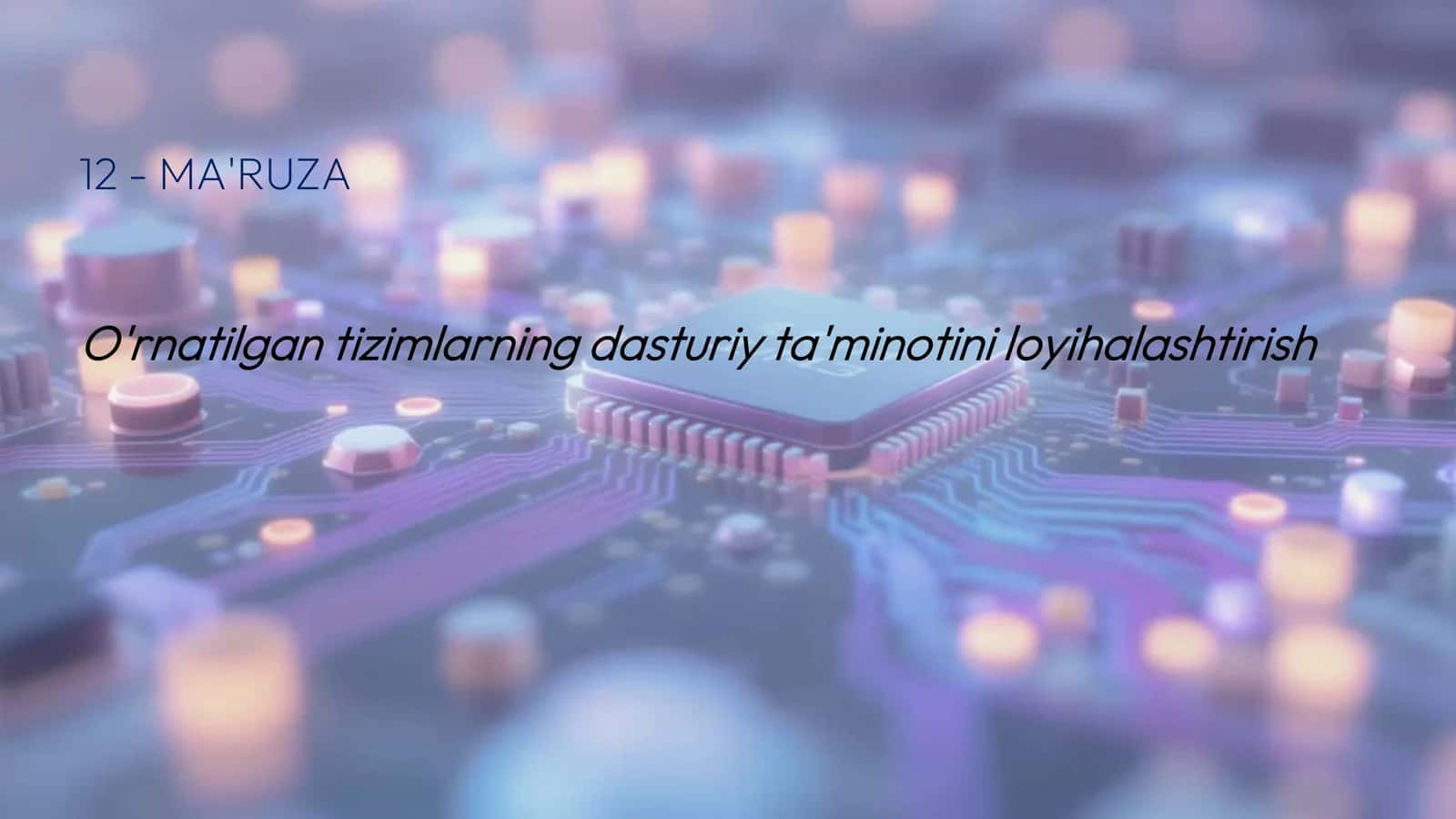 O‘rnatilgan tizimlar 2