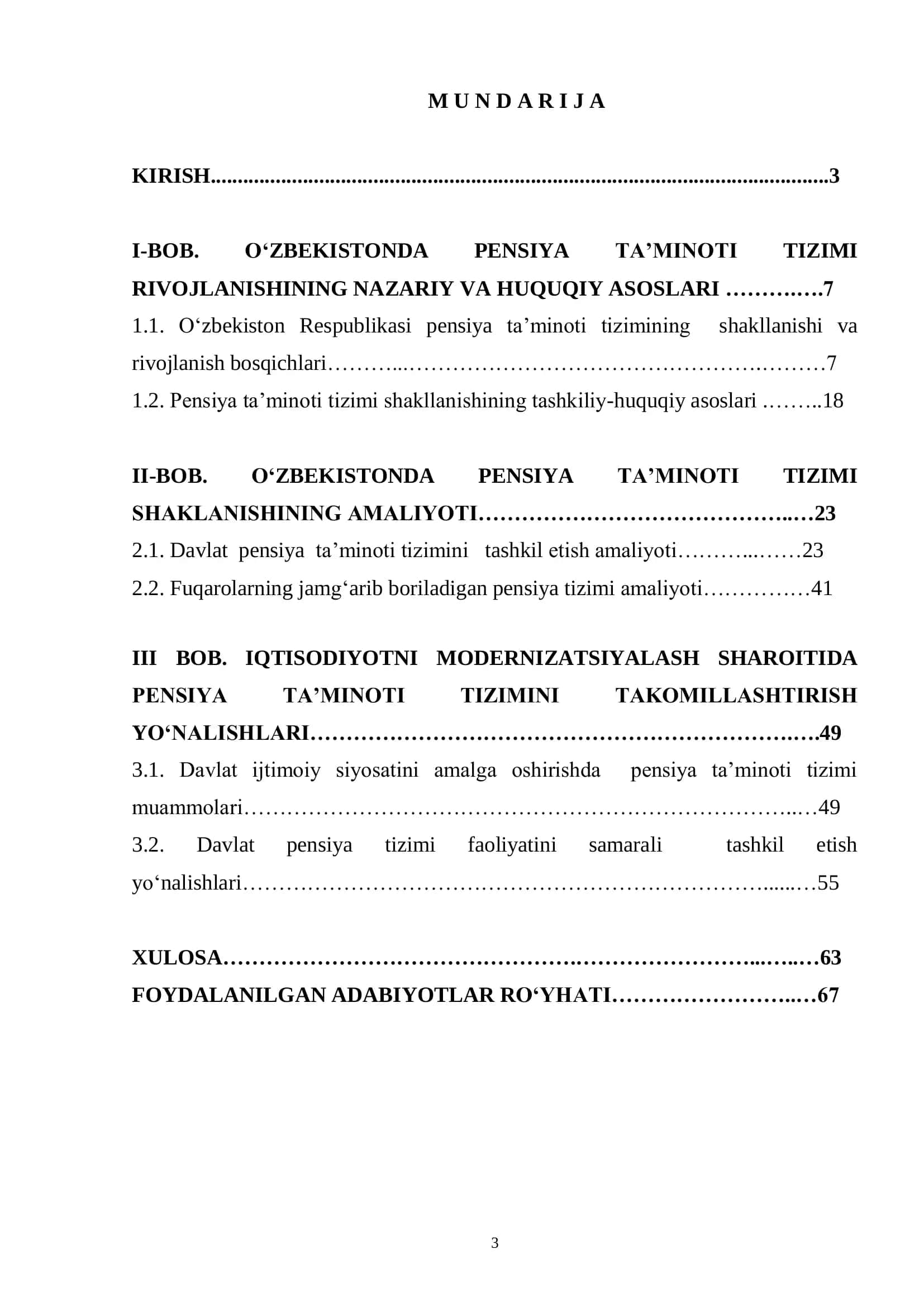 Pensiya Tizimi Rivojlanishi 2