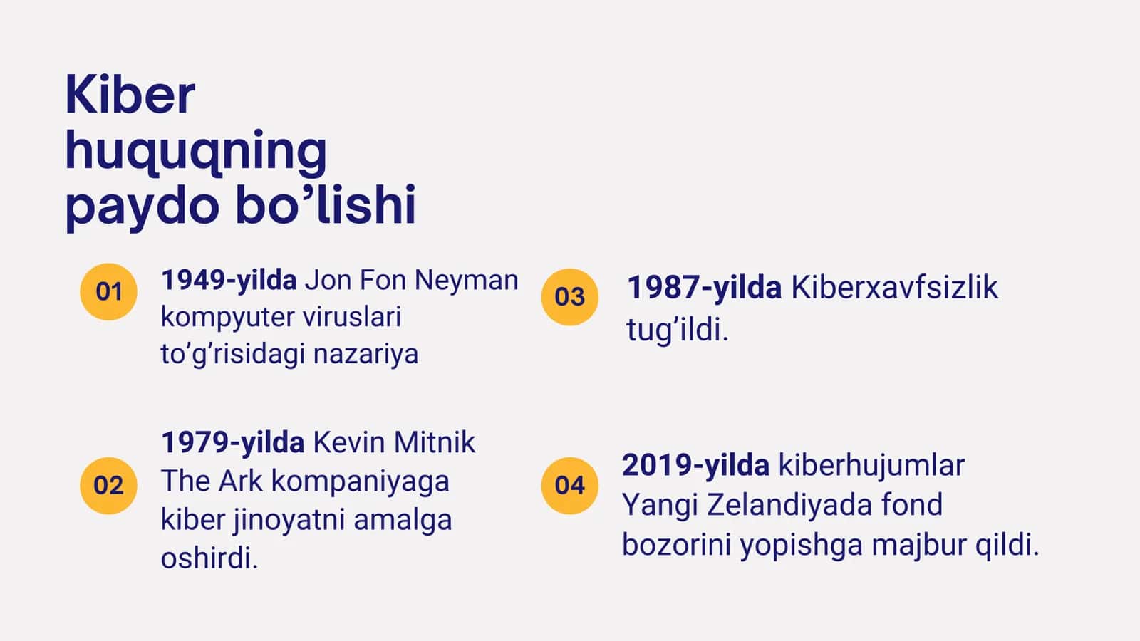 KIBER QONUNCHILIGI VA INTERNET HUQUQI FANIGA KIRISH 2