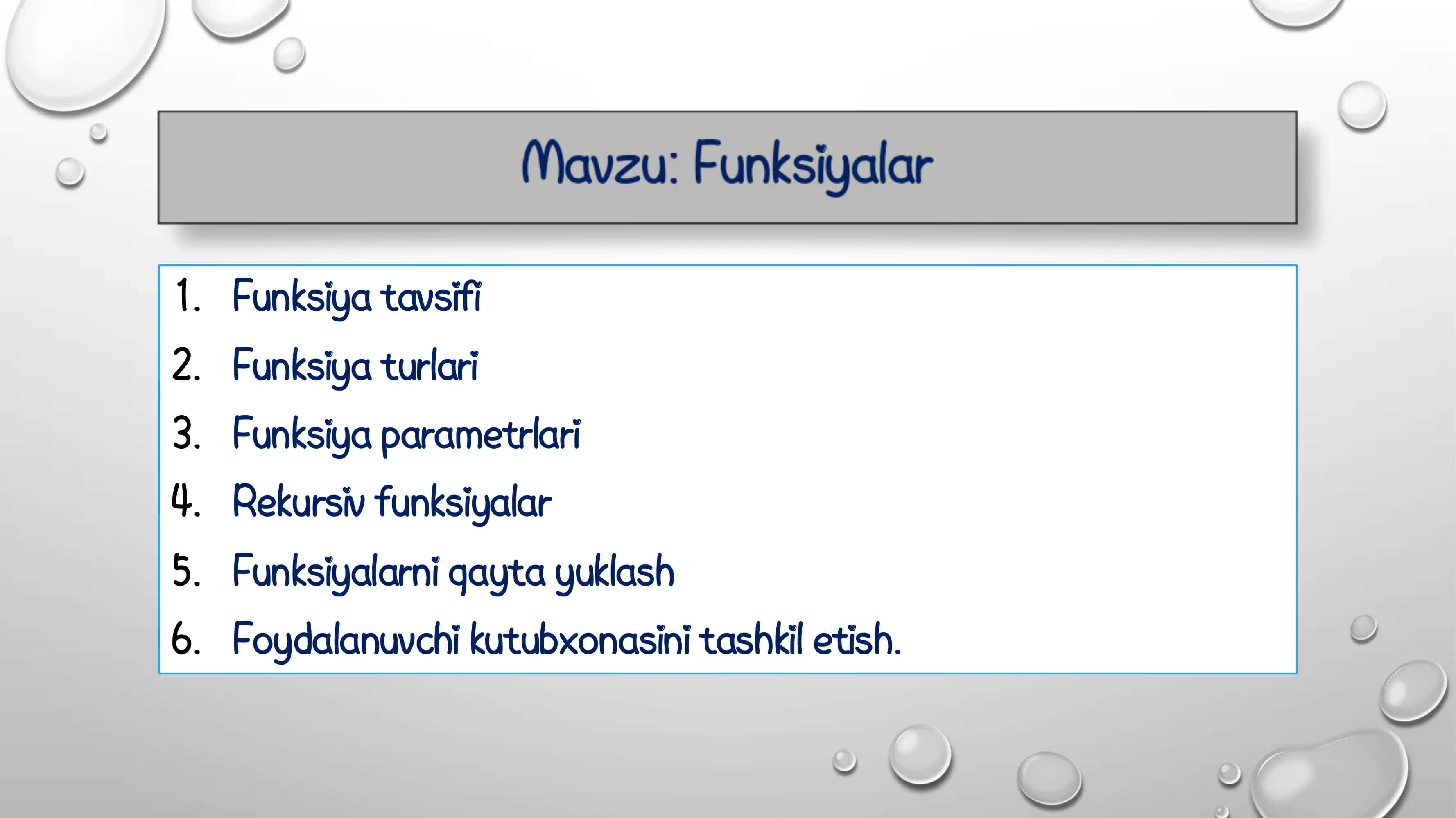 Funksiyalar 2