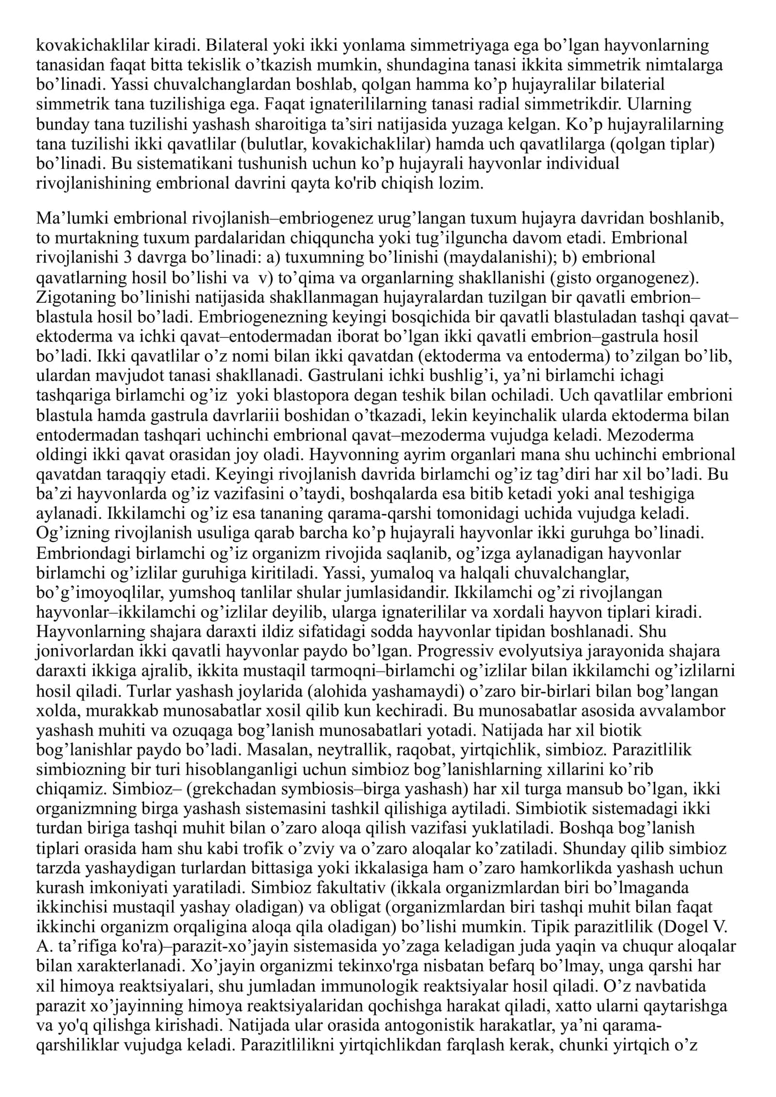 Xivchinlilar – odam parazitlari: tripanasoma, leyshmaniya, trixomonada va lyambliya. 2