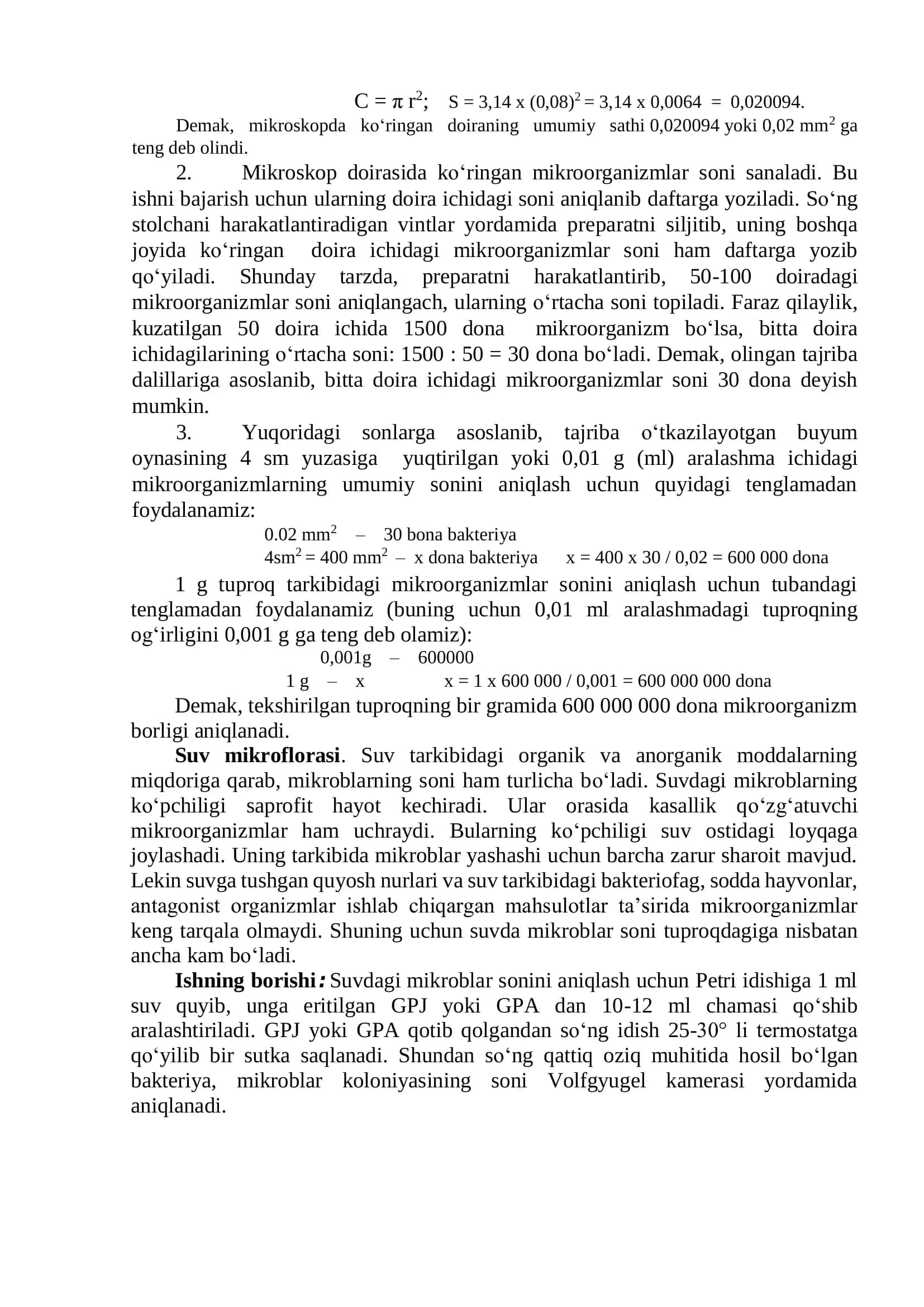 Tuproq va suv mikroflorasini oʻrganish 2