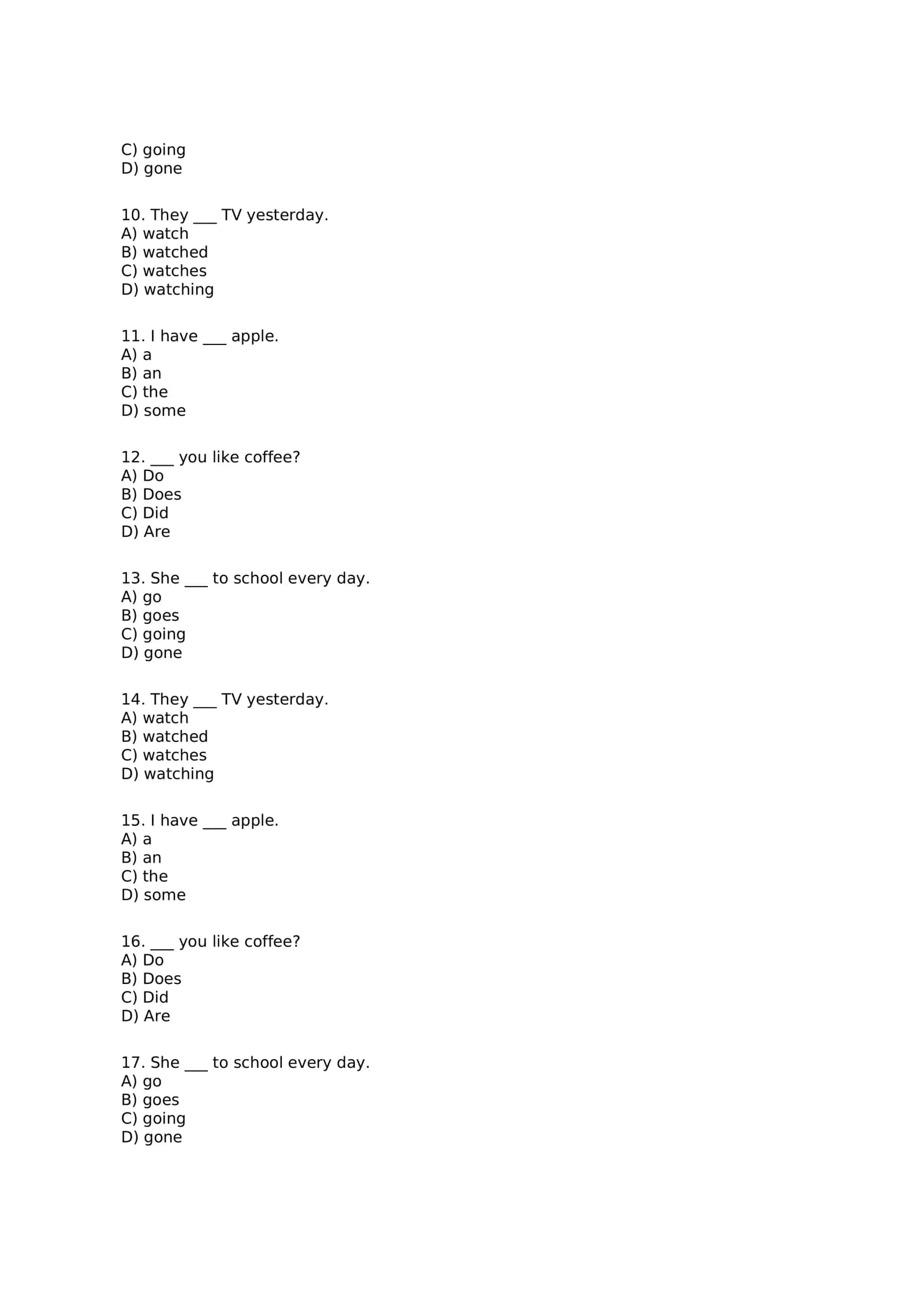 A2 Elementary 100 talik test 2