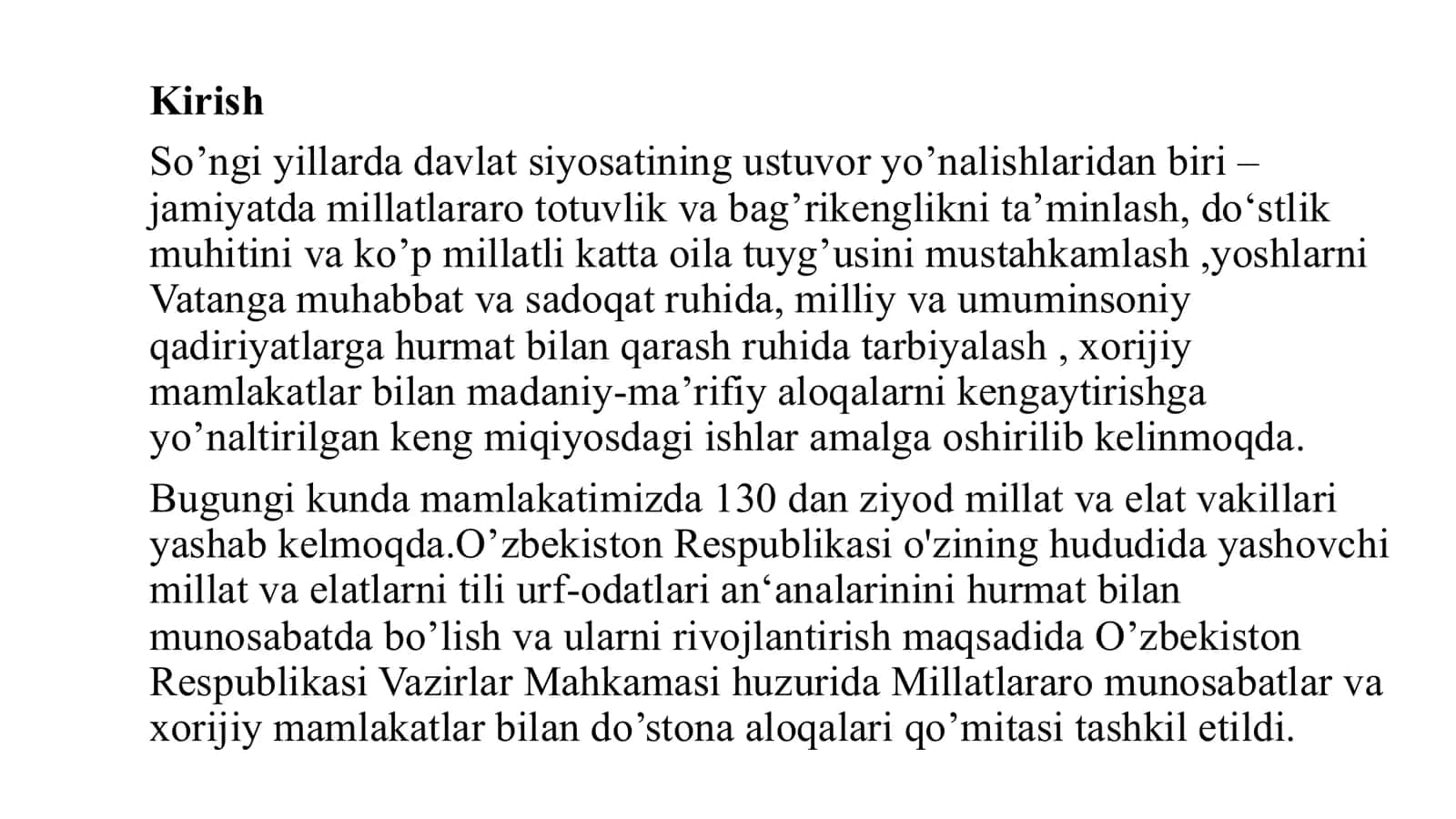 Millatlararo munosabatlar muhtida ijtimoiy ish .Nazokat 2