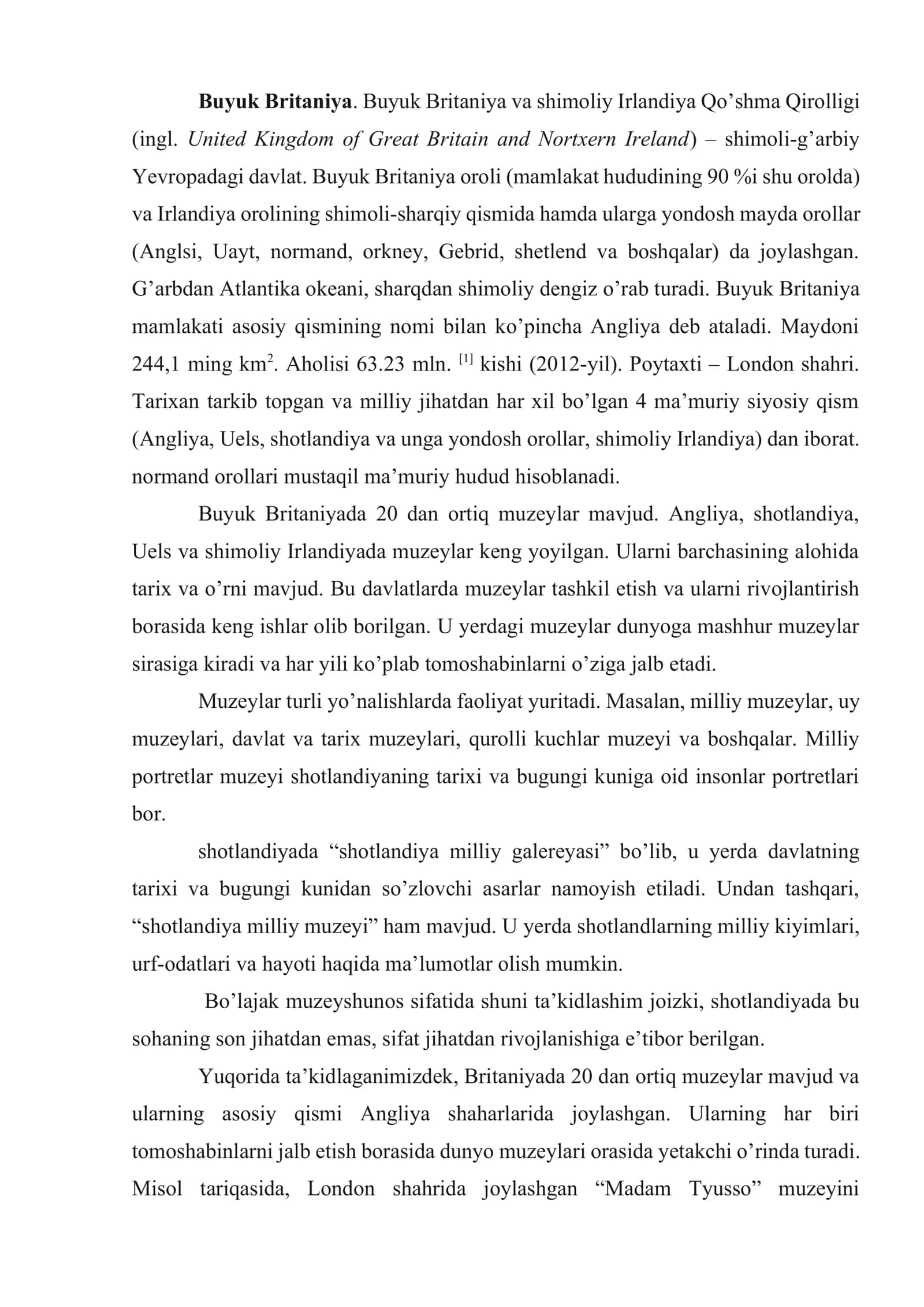 Buyuk Britaniya muzeylari 2