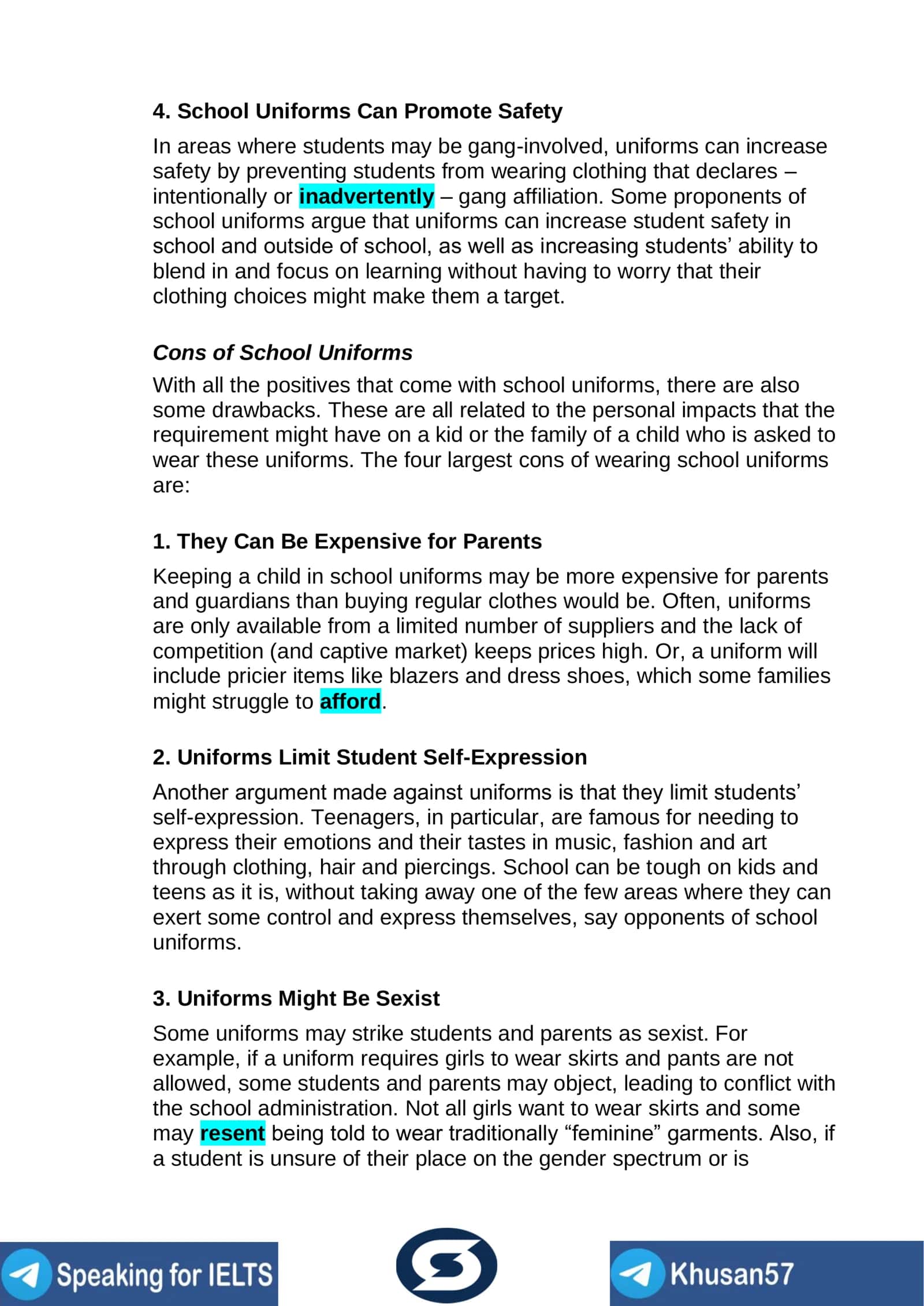 Pros and Cons of School Uniforms 2
