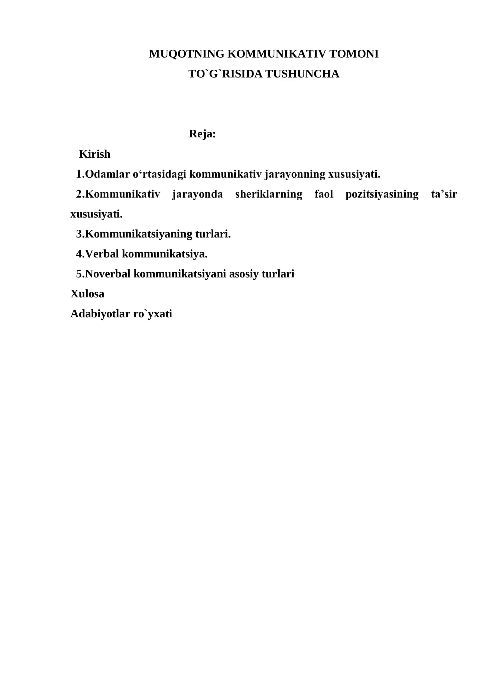 MUQOTNING KOMMUNIKATIV TOMONI TO`G`RISIDA TUSHUNCHA 2