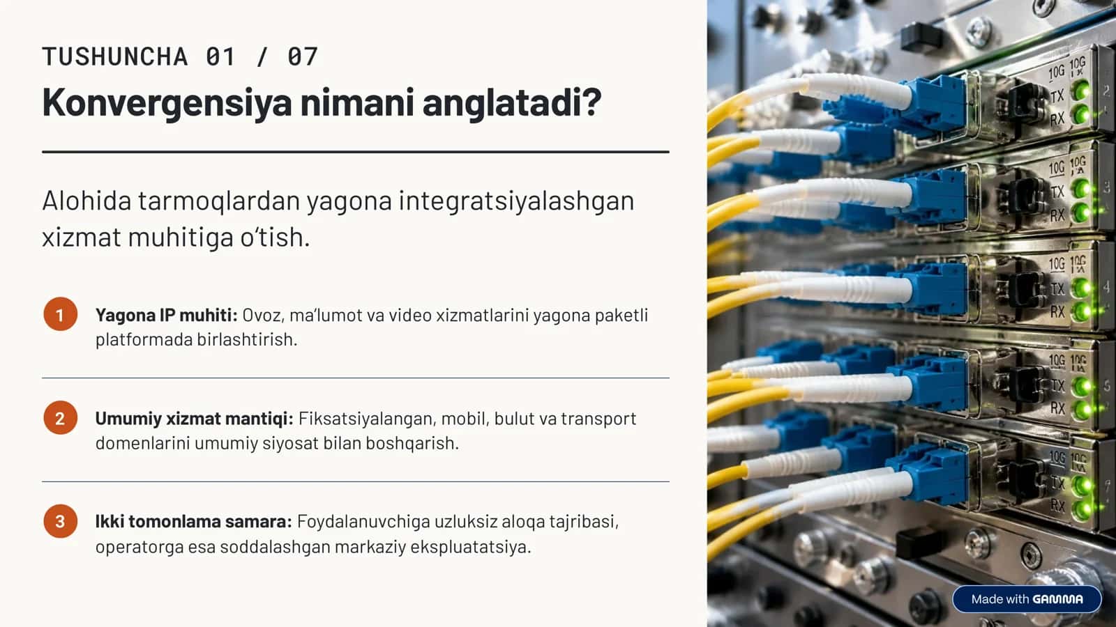Telekommunikatsiya tarmoqlarida konvergensiya 2
