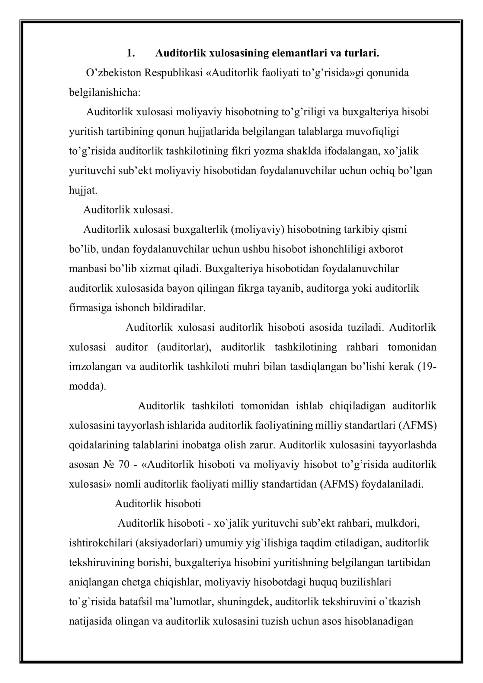 Audit va moliyaviy nazorat 2