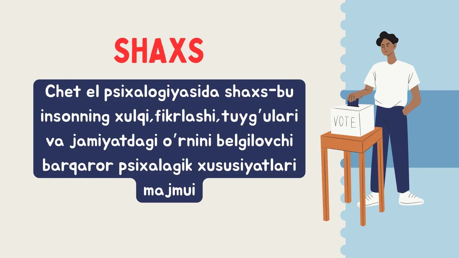 CHET EL PSIXALOGIYASIDA SHAXS NAZARIYASI 2