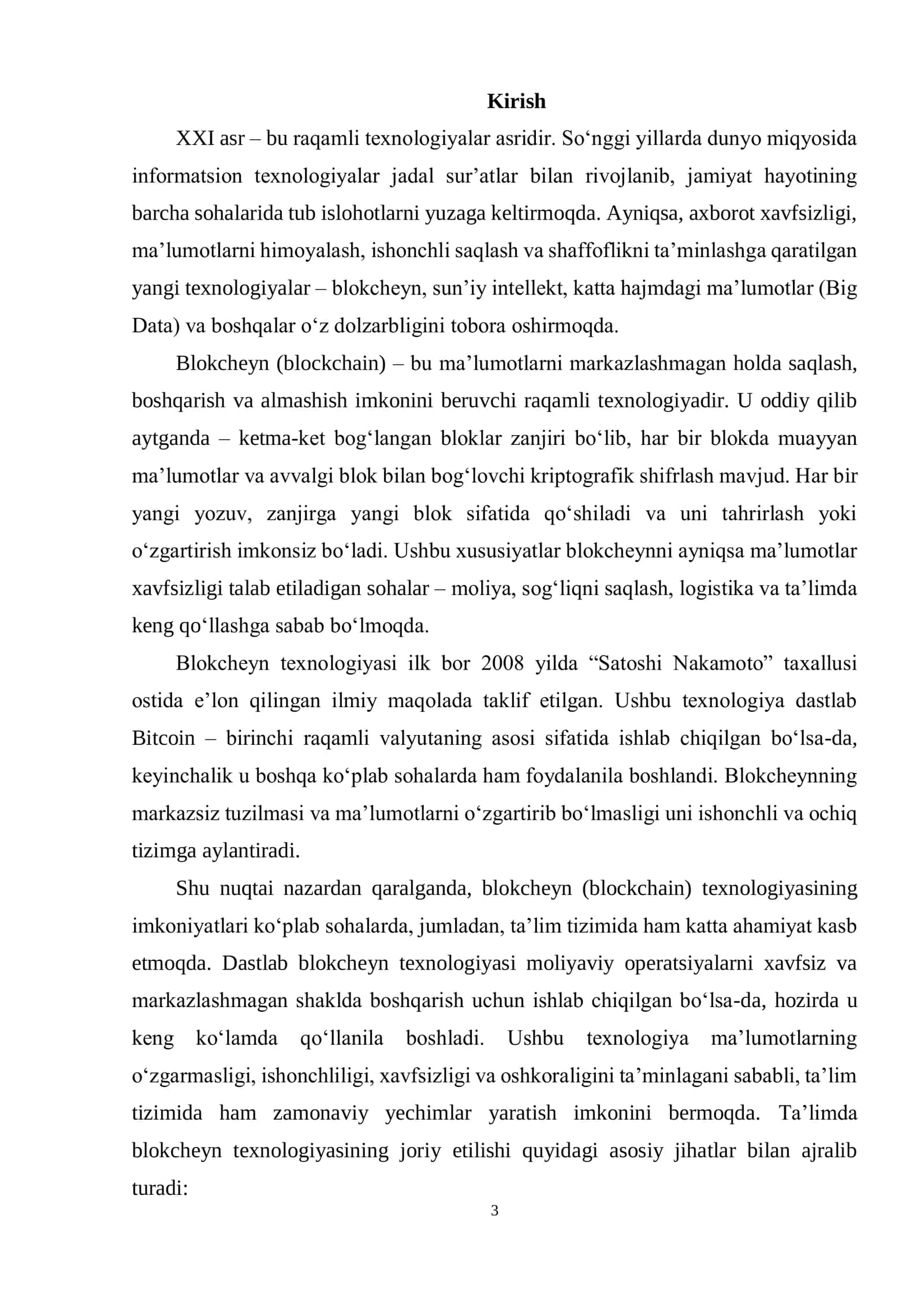 BOB. BLOKCHEYN TEXNOLOGIYASINING NAZARIY ASOSLARI 2