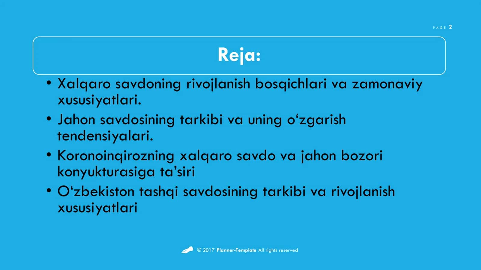 XALQARO SAVDONING RIVOJLANISH BOSQICHLARI VA ZAMONAVIY XUSUSIYATLARI 2